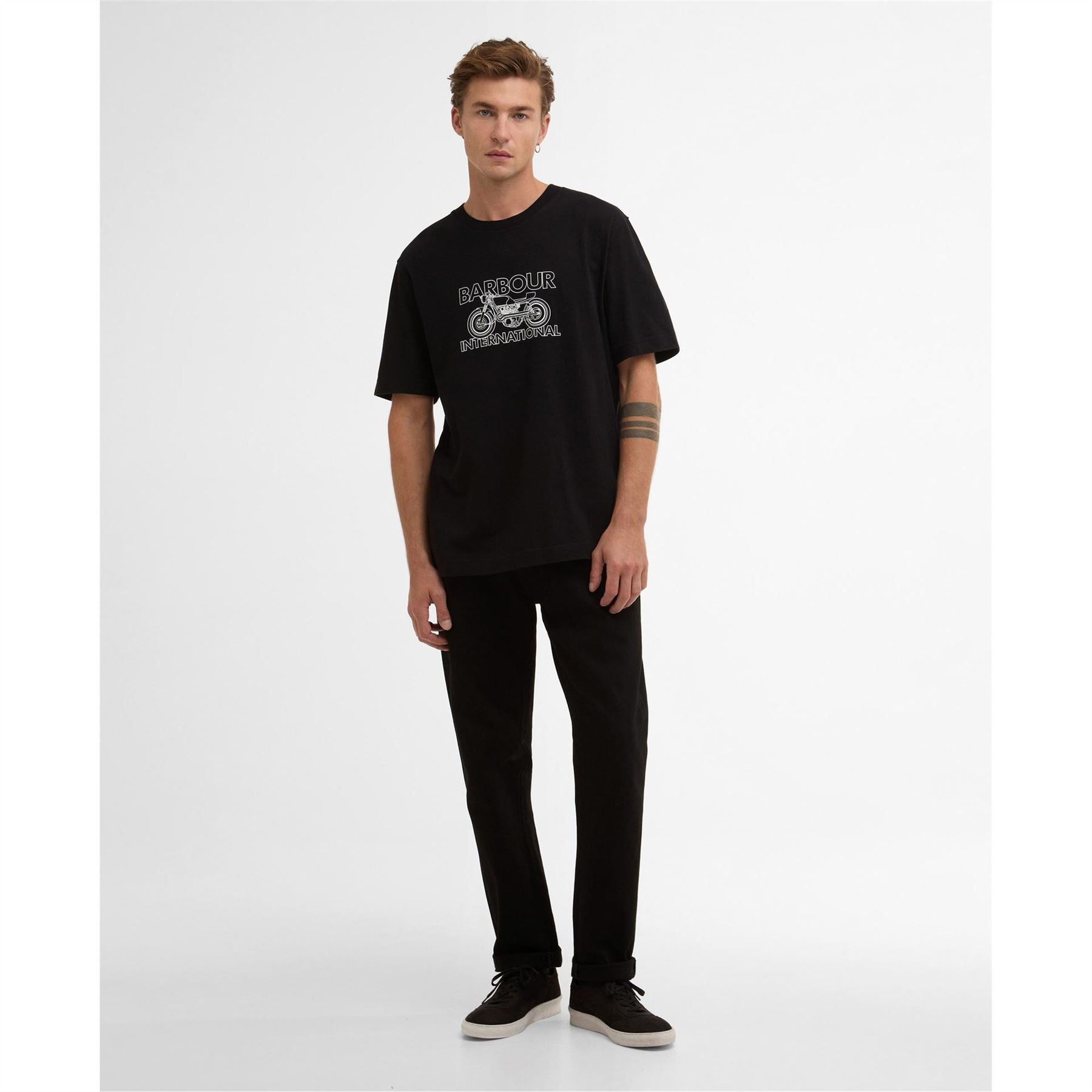 Barbour International Cowl Motorbike Graphic T-Shirt