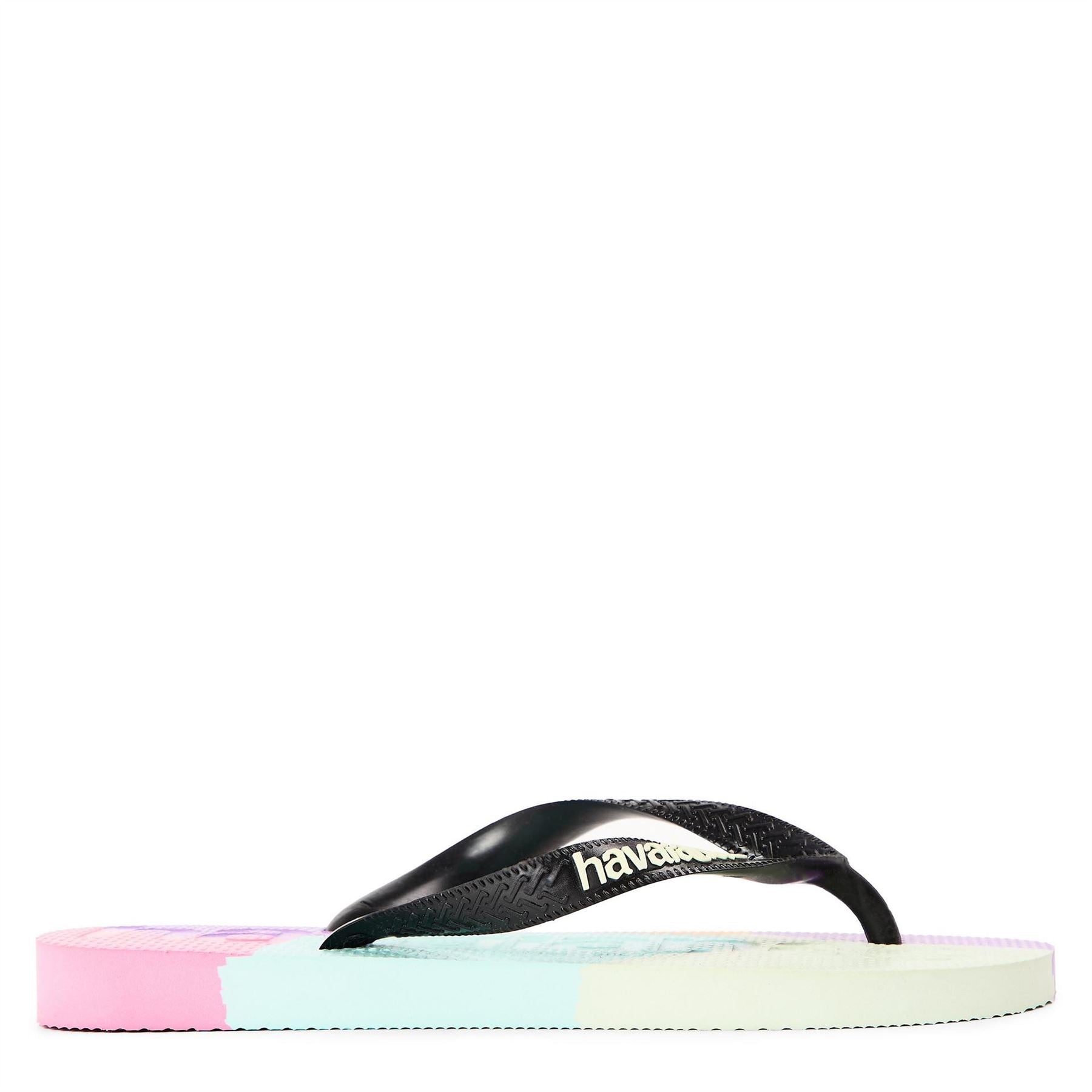 Havaianas Womens Hav. Top Logomania Colors Ii Black Flip Flops