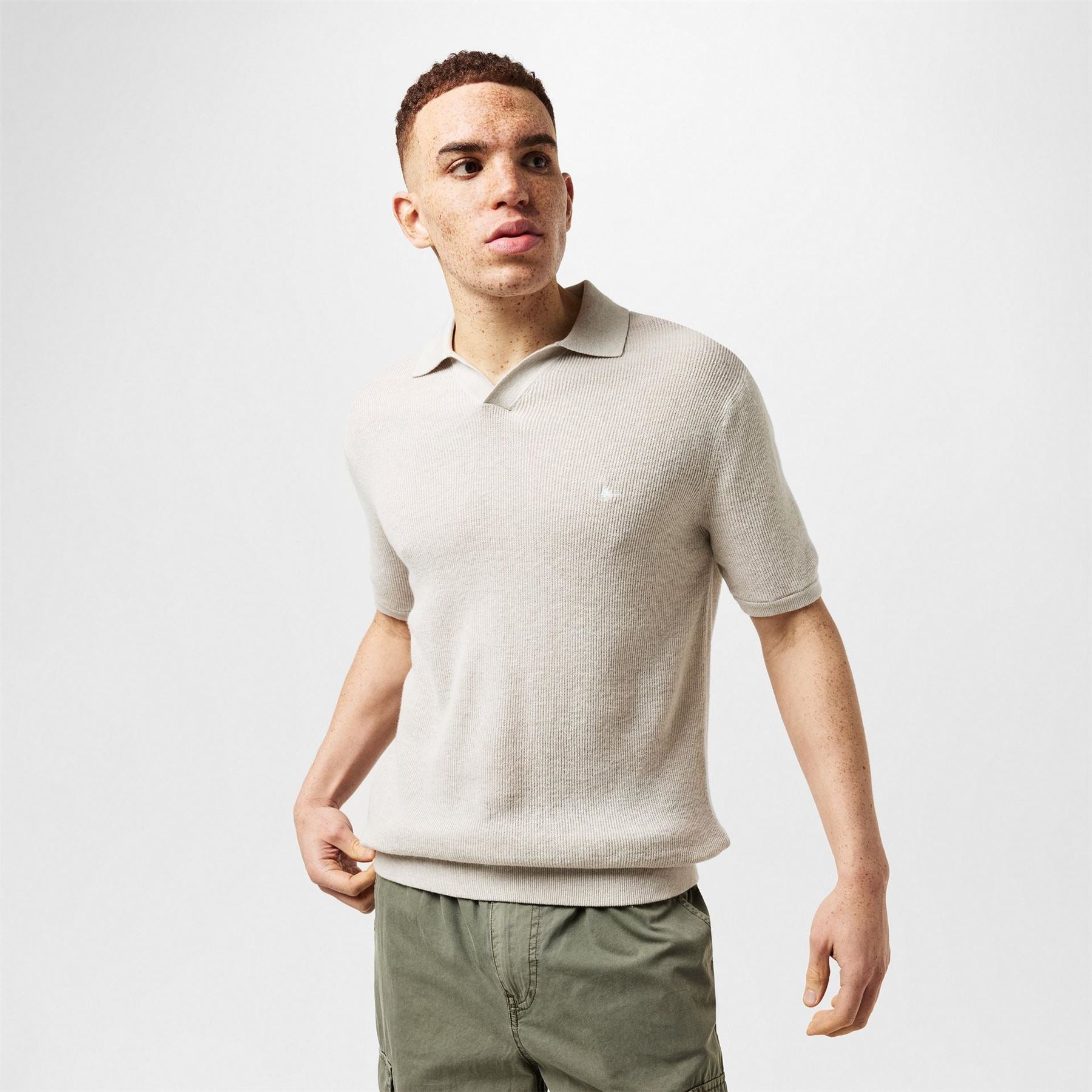 Jack Wills Ottoman Knit Short Sleeve Polo Shirt