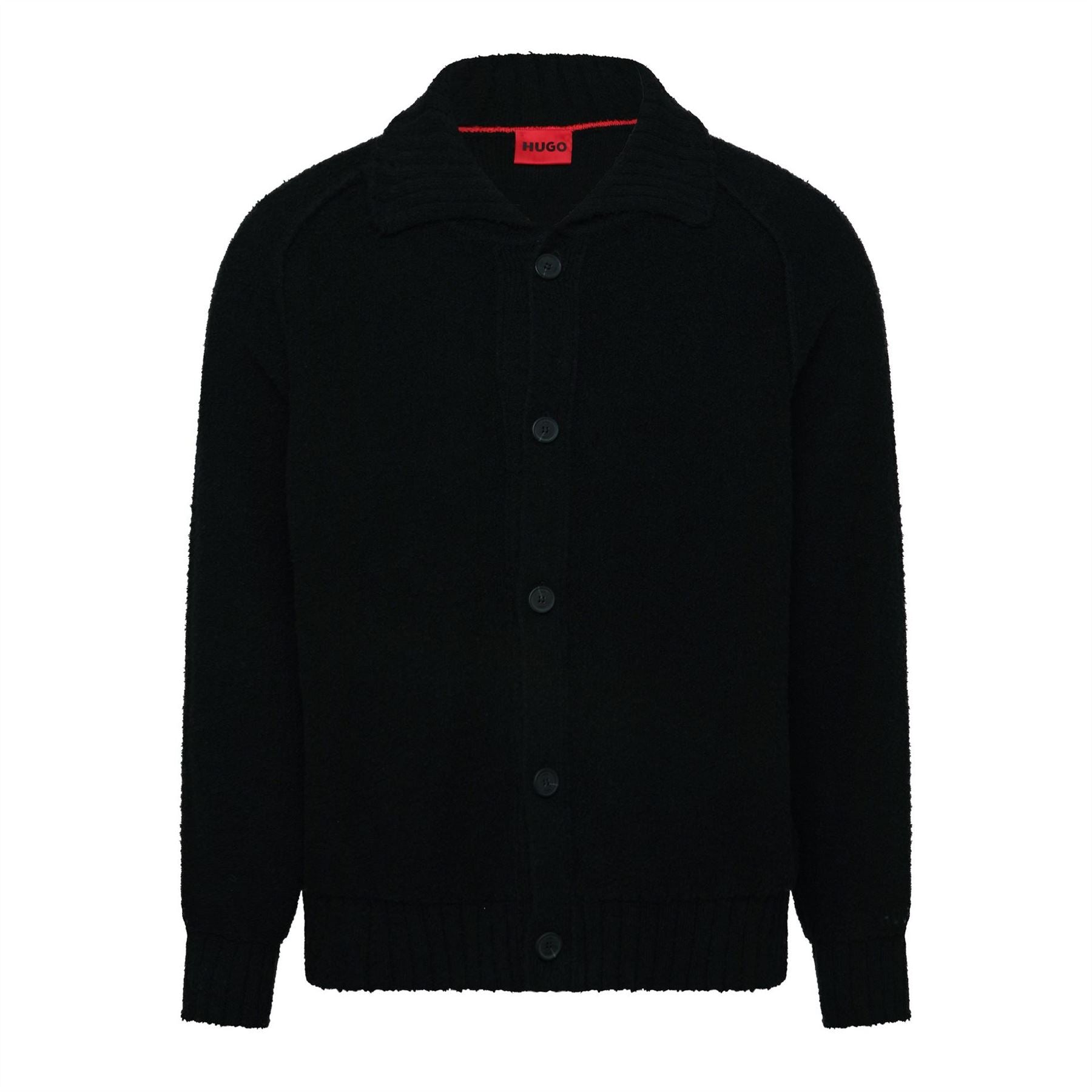 Hugo Collared Neck Shirt Collar Button Placket Sweater