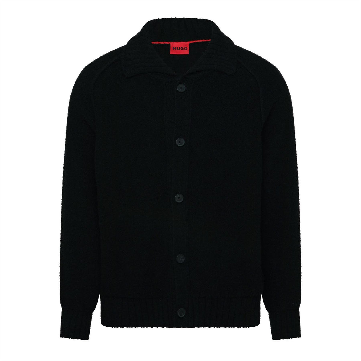 Hugo Collared Neck Shirt Collar Button Placket Sweater