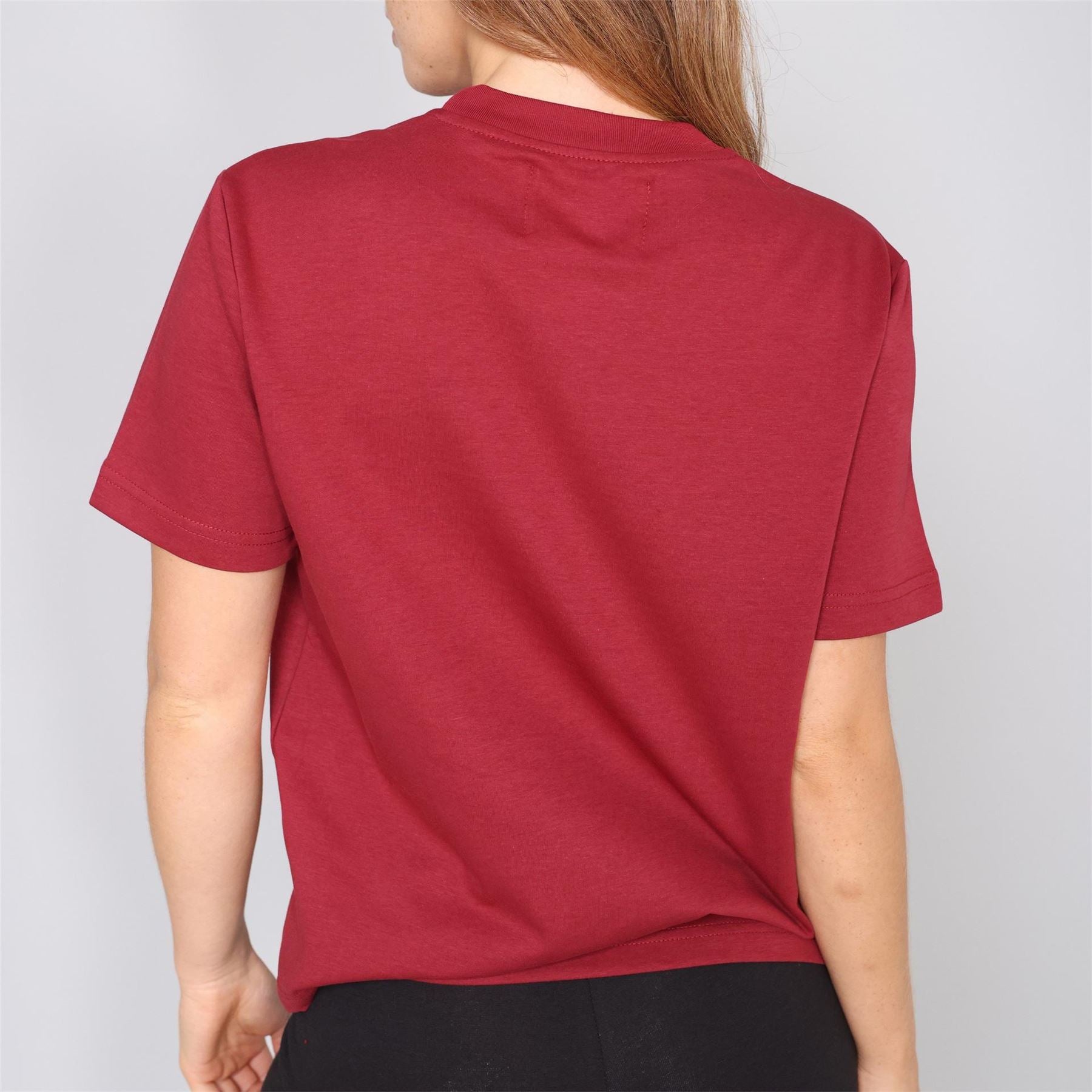 Blank Essentials Lettering Crew Neck Ribbed Collar Short Sleeve Jersey T-Shirt