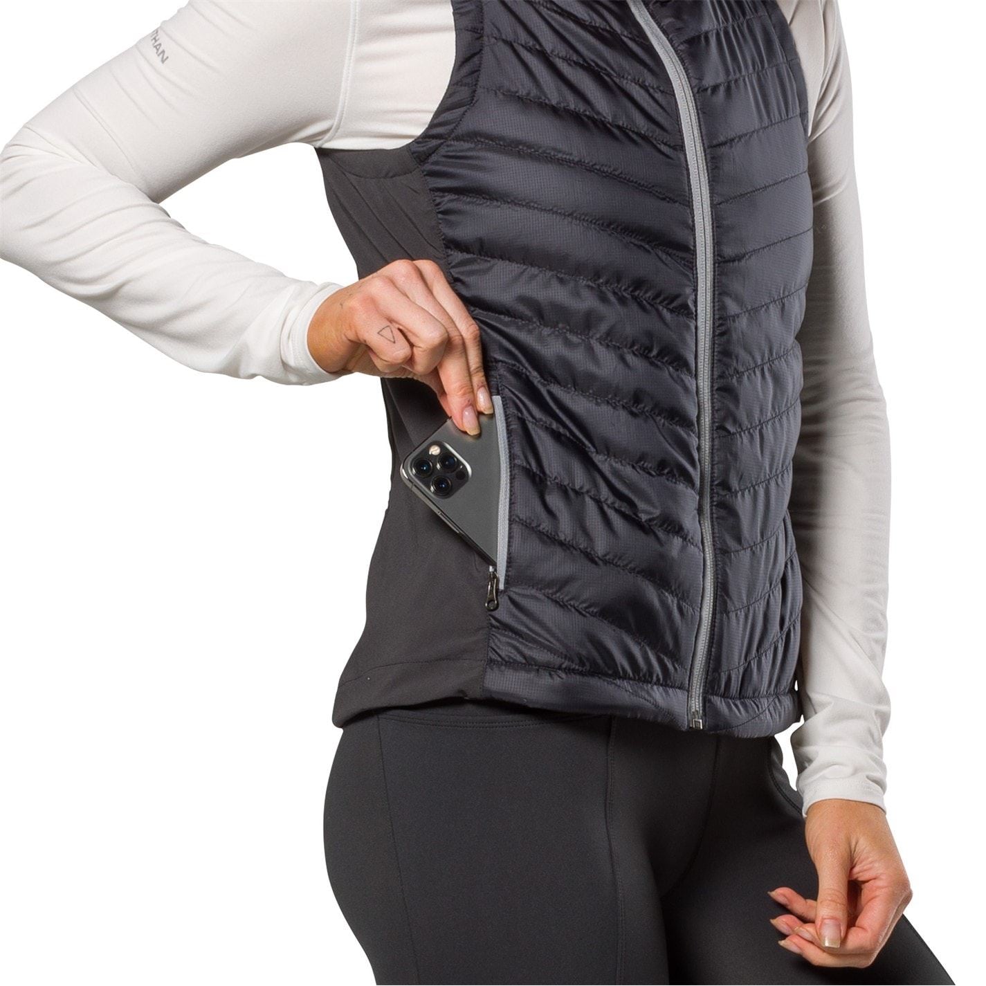 Nathan Solid Patterned Zipped Pocket Hybrid Performance Gilet
