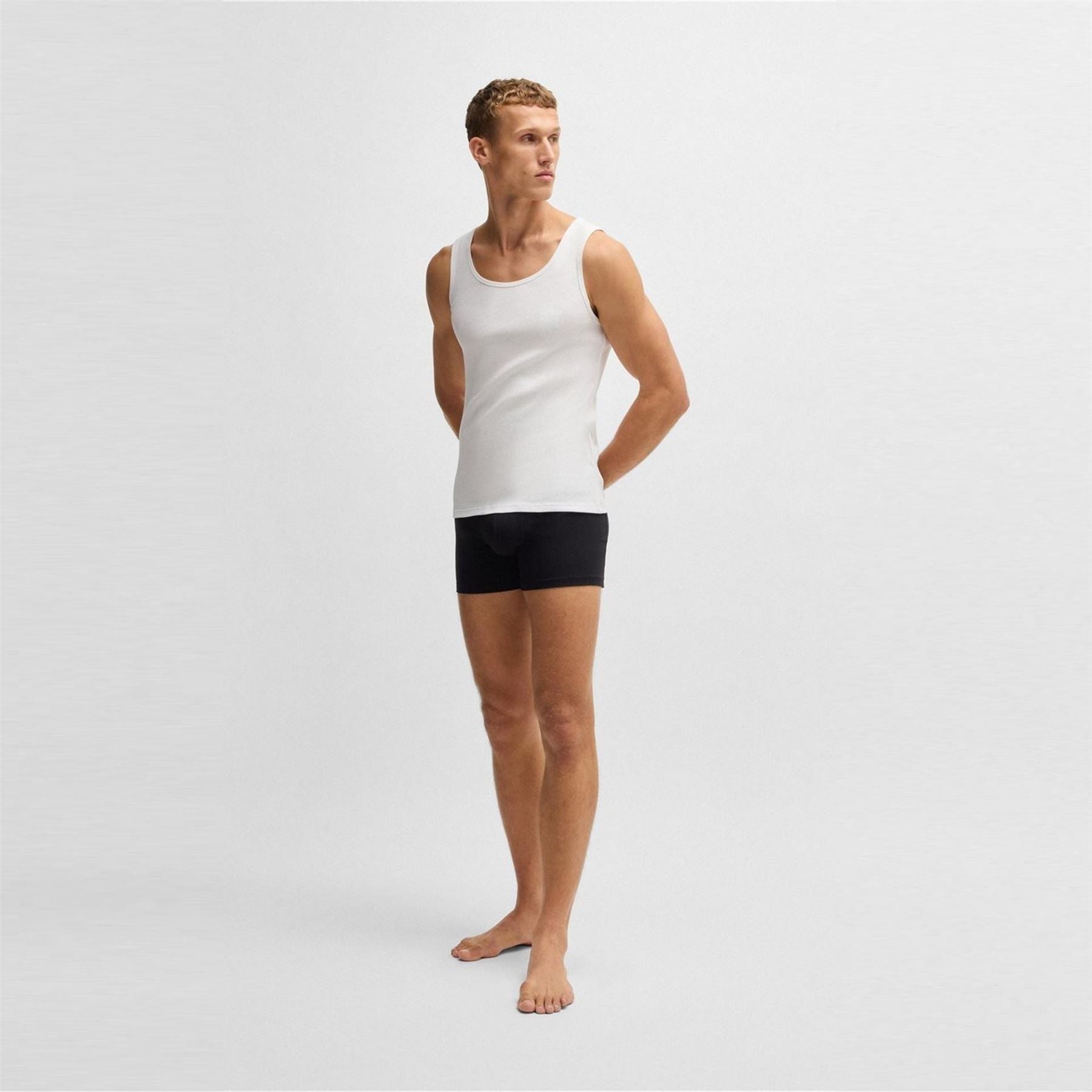 Boss Classic Ribbed Tank Top 3 Pack, Cotton Construction