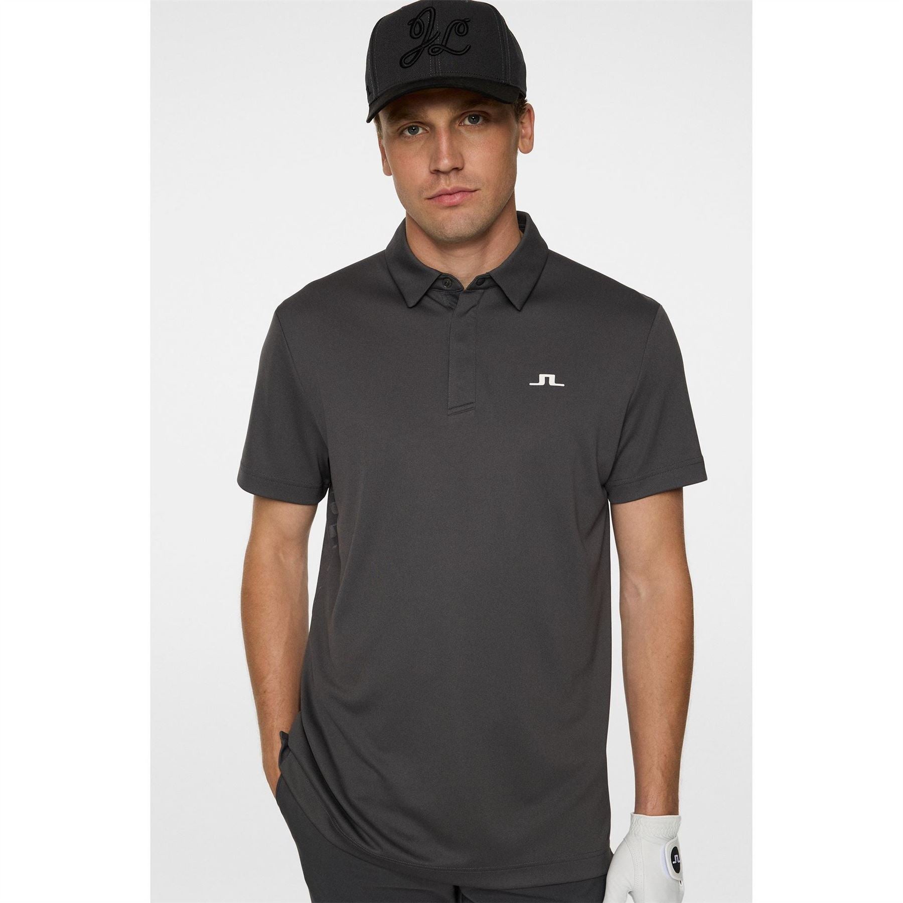 J Lindeberg Golf Collared Neck Short Sleeve Polo Shirt
