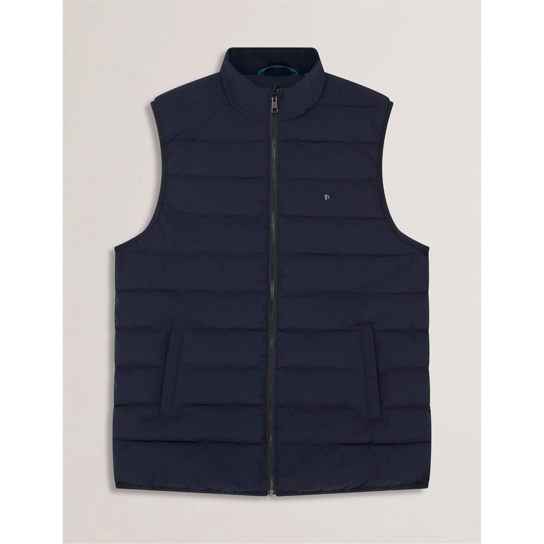 Ted Baker Quilted Horizontal Stripe Puffer Coat