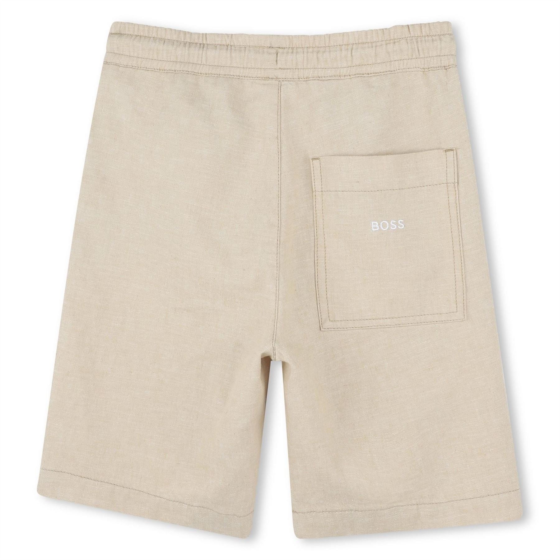 Boss Fleece Shorts With Logo Design