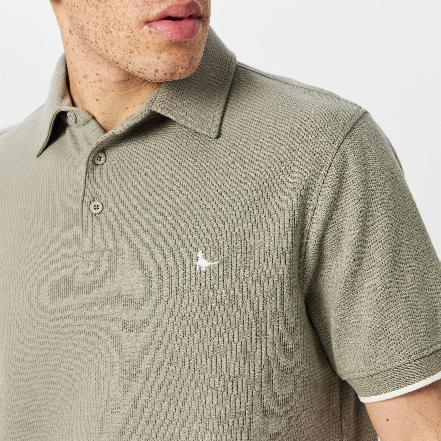 Jack Wills Waffle Textured Short Sleeve Polo Shirt