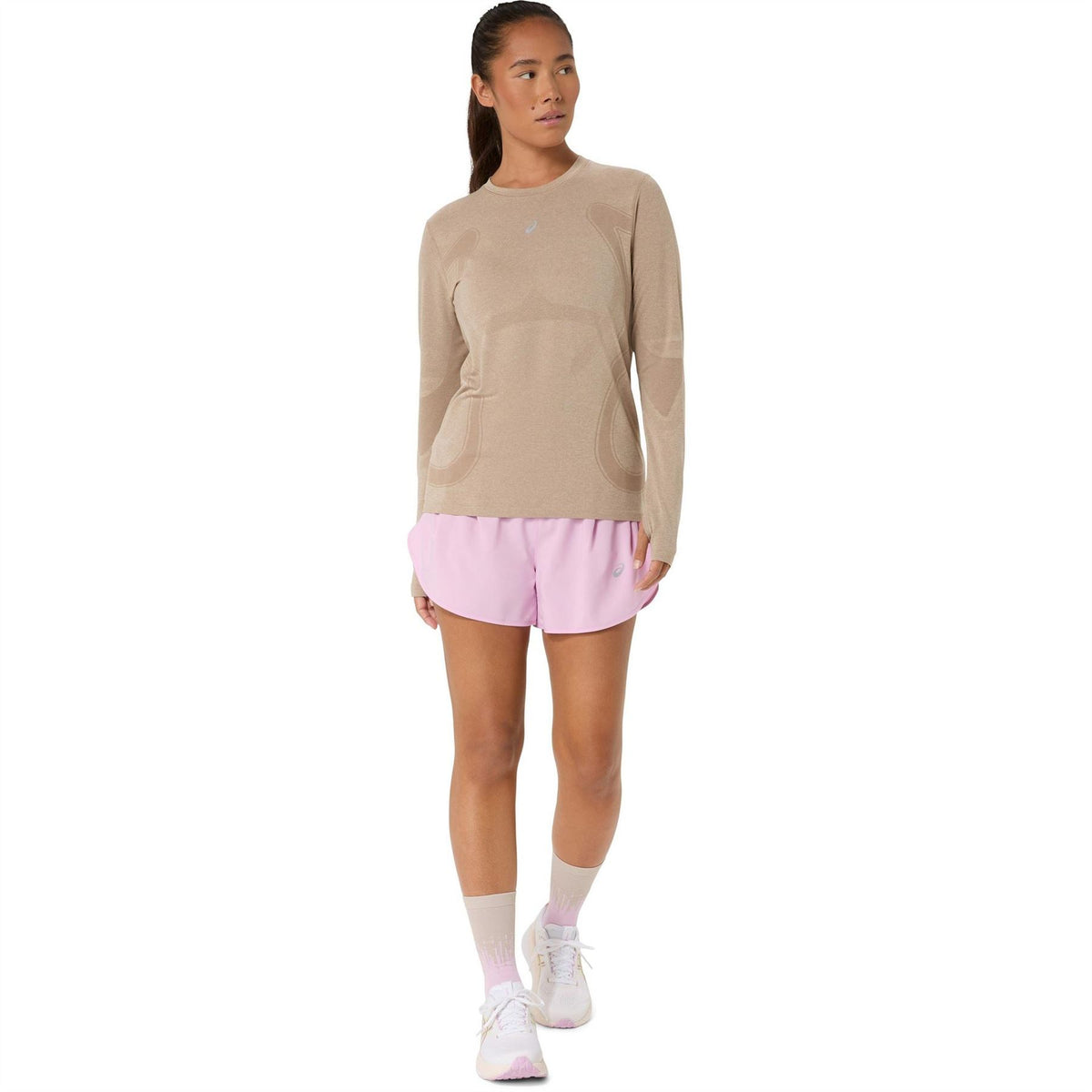 Asics Crew Neck Long Sleeve Thumb Hole Jersey T-Shirt
