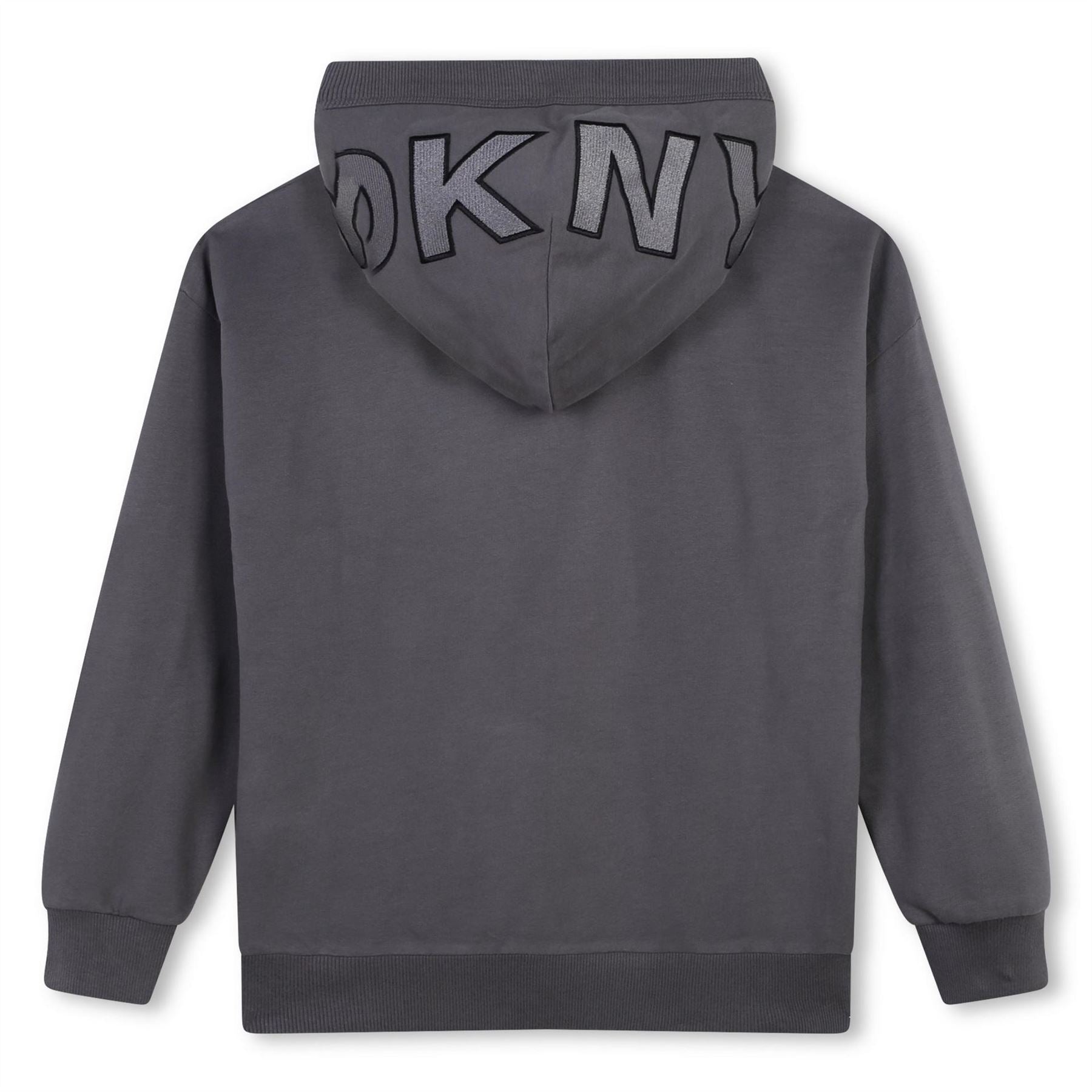 DKNY Kids Logo Applique Pull Over Relaxed Fit Hoodie