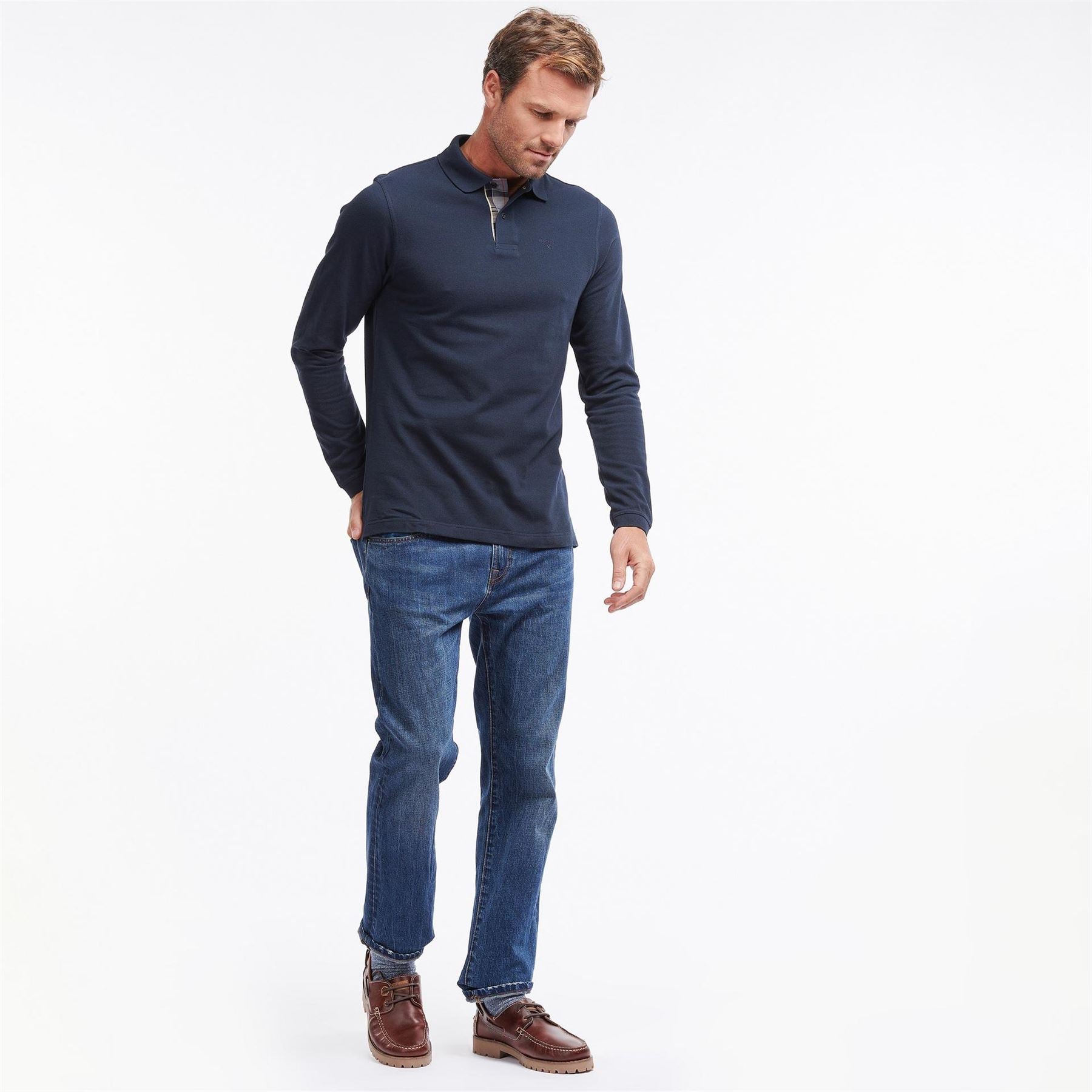 Barbour Long Sleeved Polo Shirt