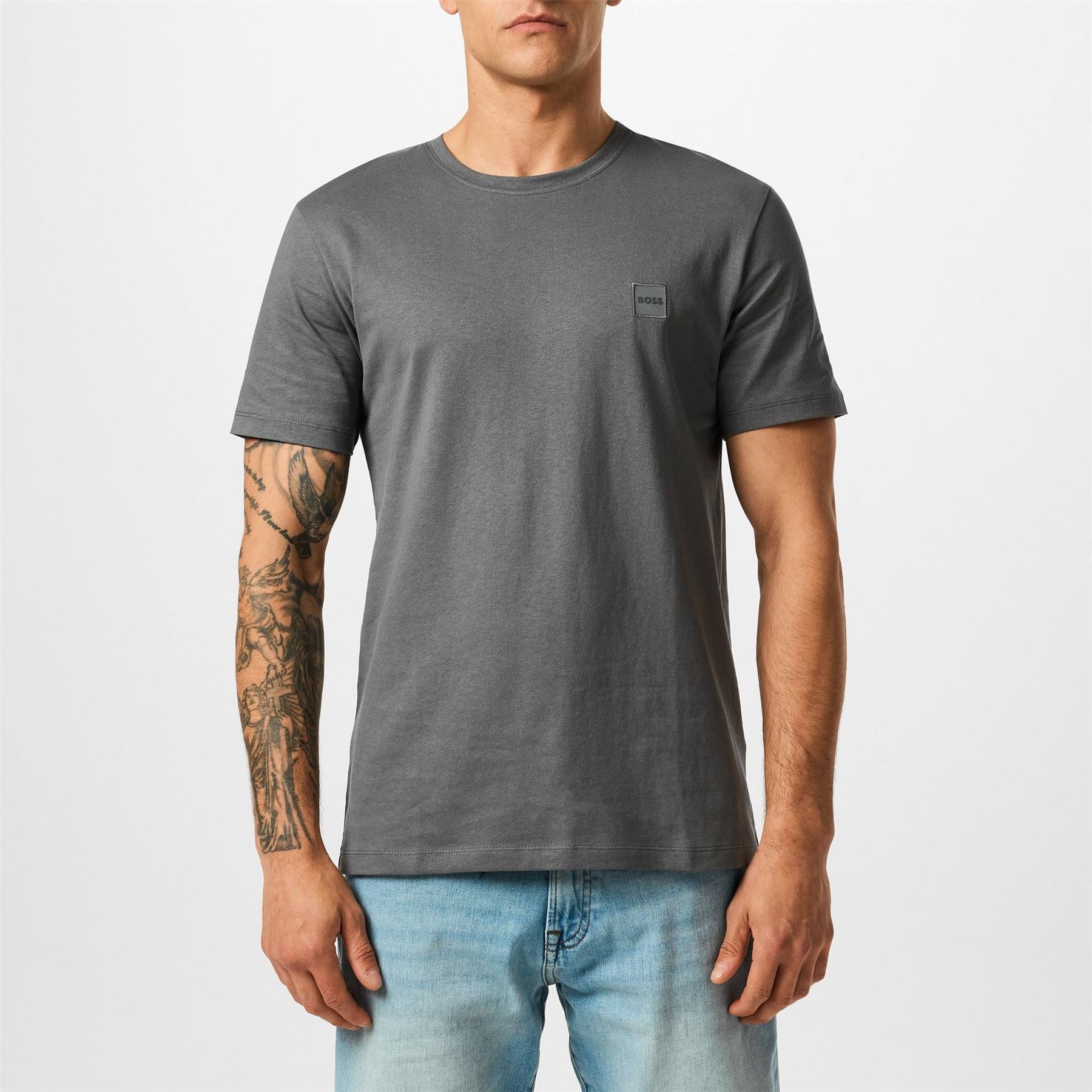 Boss BOSS ORANGE Tales T Shirt with Logo Patch Premium Cotton