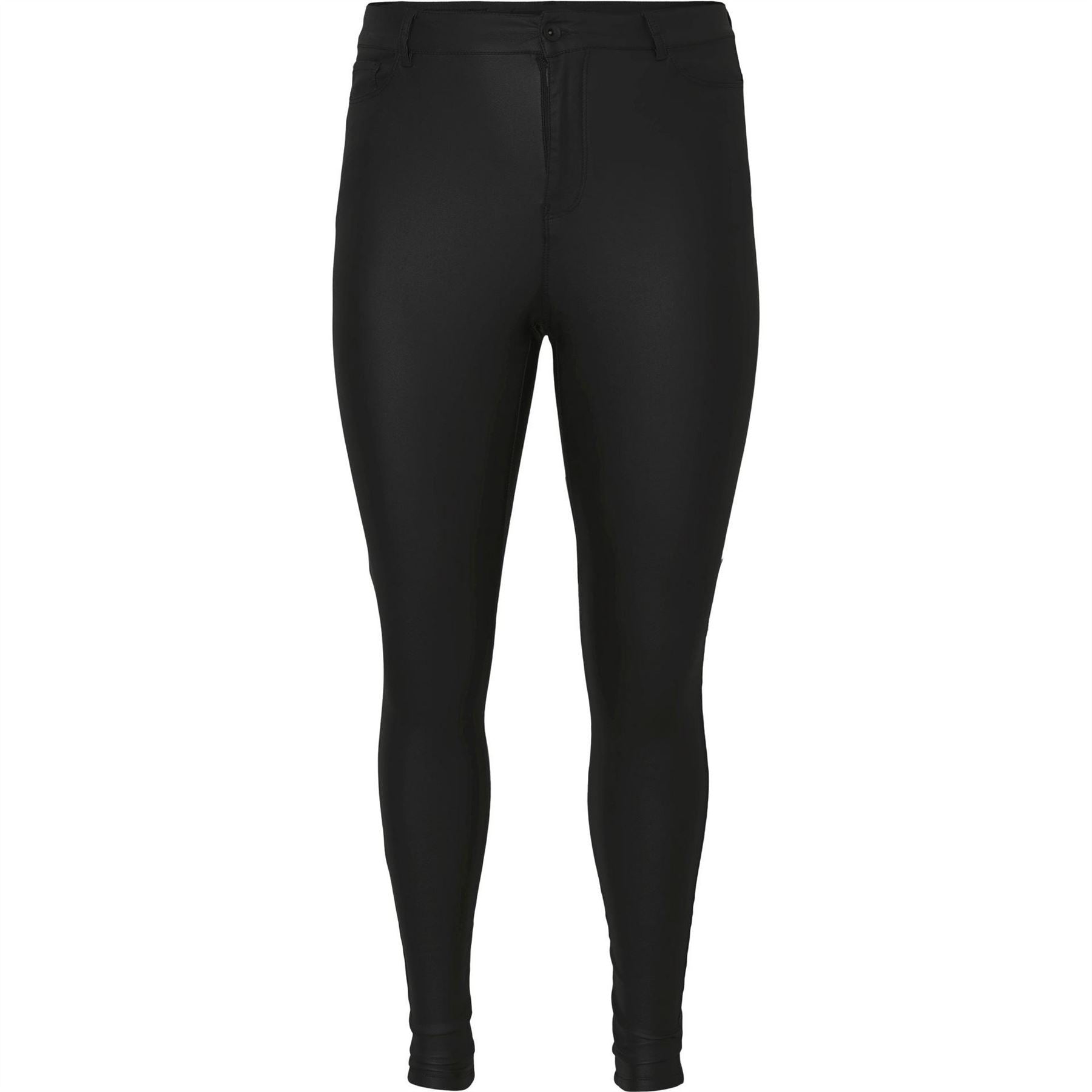 Vero Moda Curve Curved Plus Size Leather Trousers