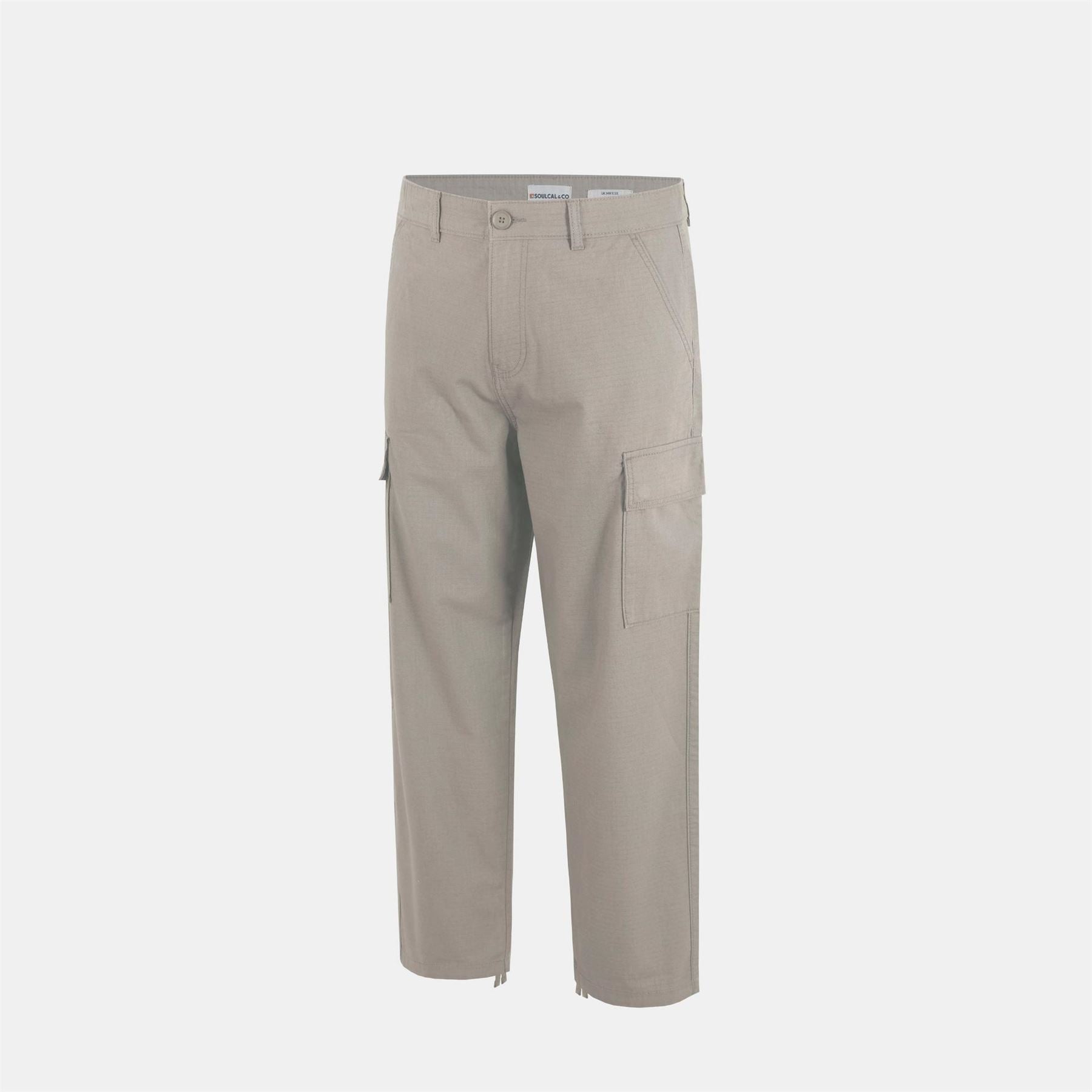 SoulCal Rip Solid Patterned Straight Cargo Trousers