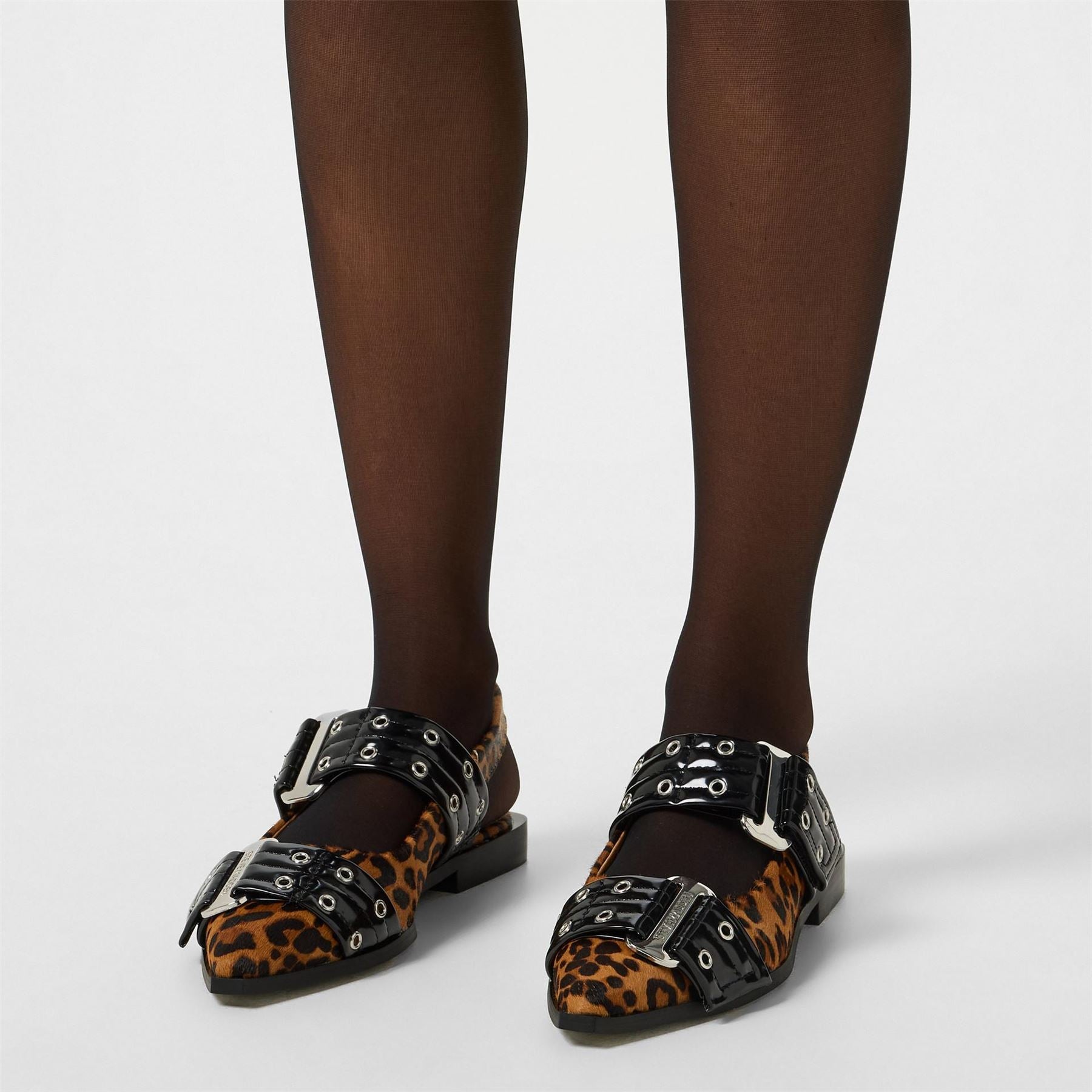Steve Madden Ave Buckle Block Heel Ballet Pumps