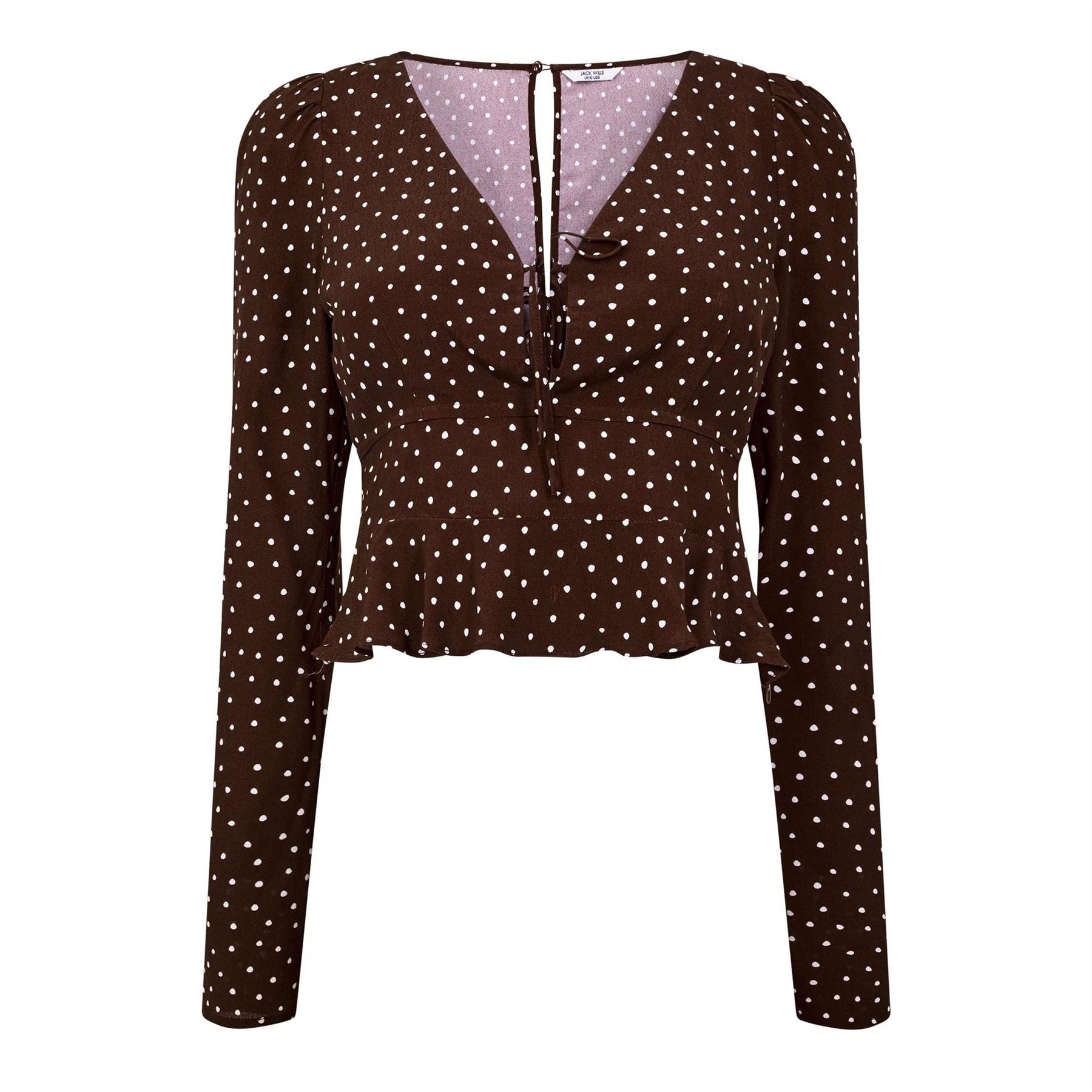 Jack Wills Flared Cuff Top Ld64
