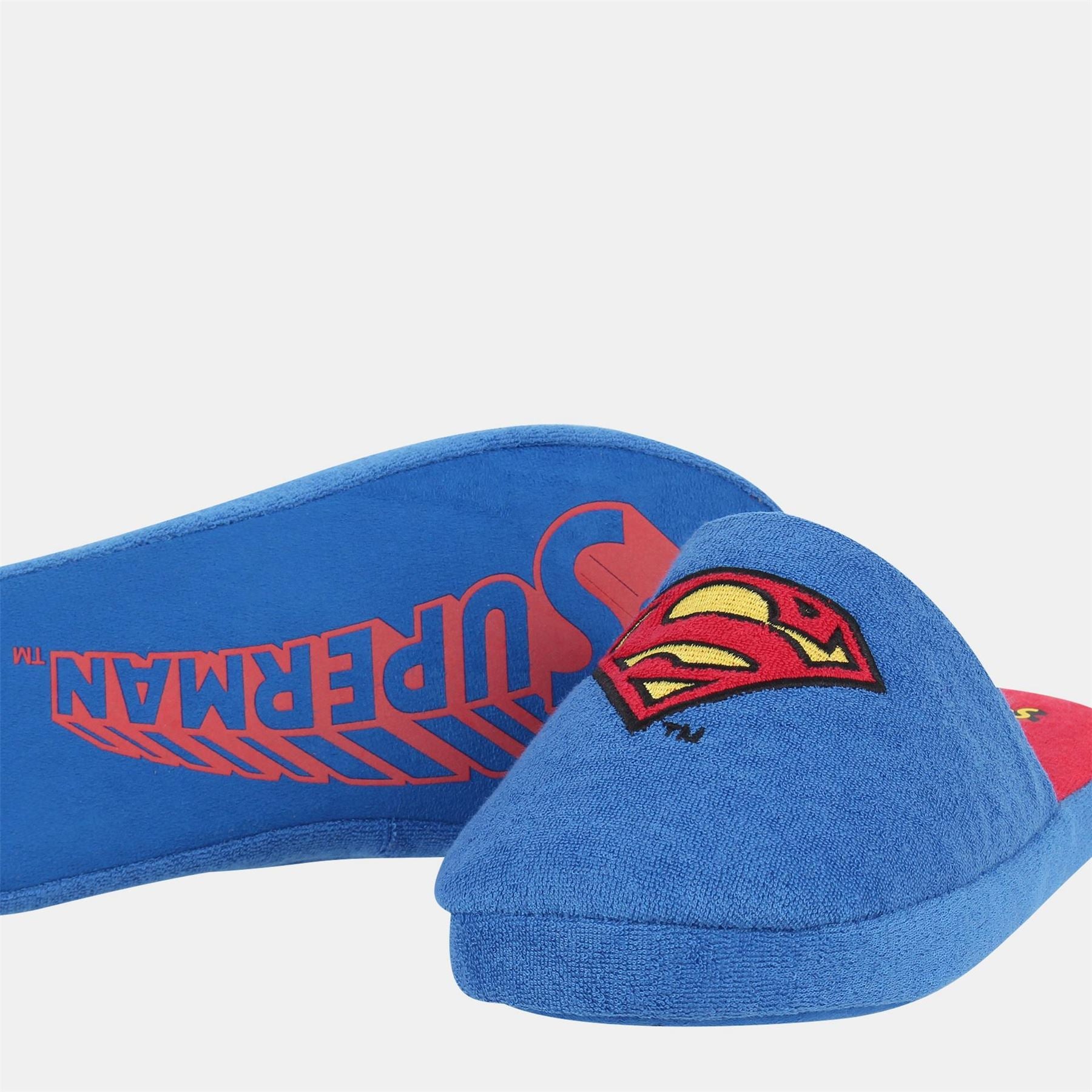Character Super Man Graphic Closed Toe Mules