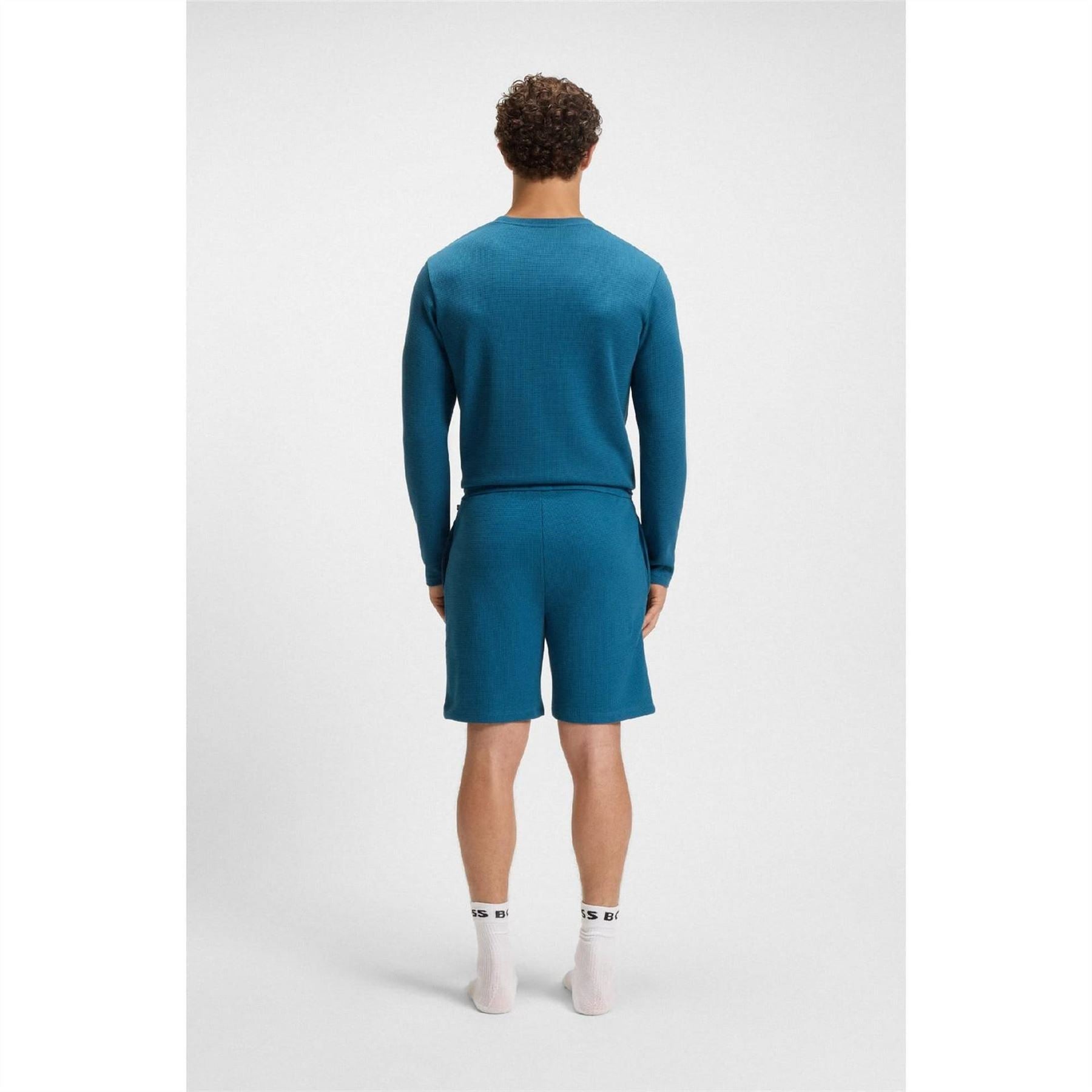 Boss Mens Waffle Shorts 10269584 01 Pyjama Shorts