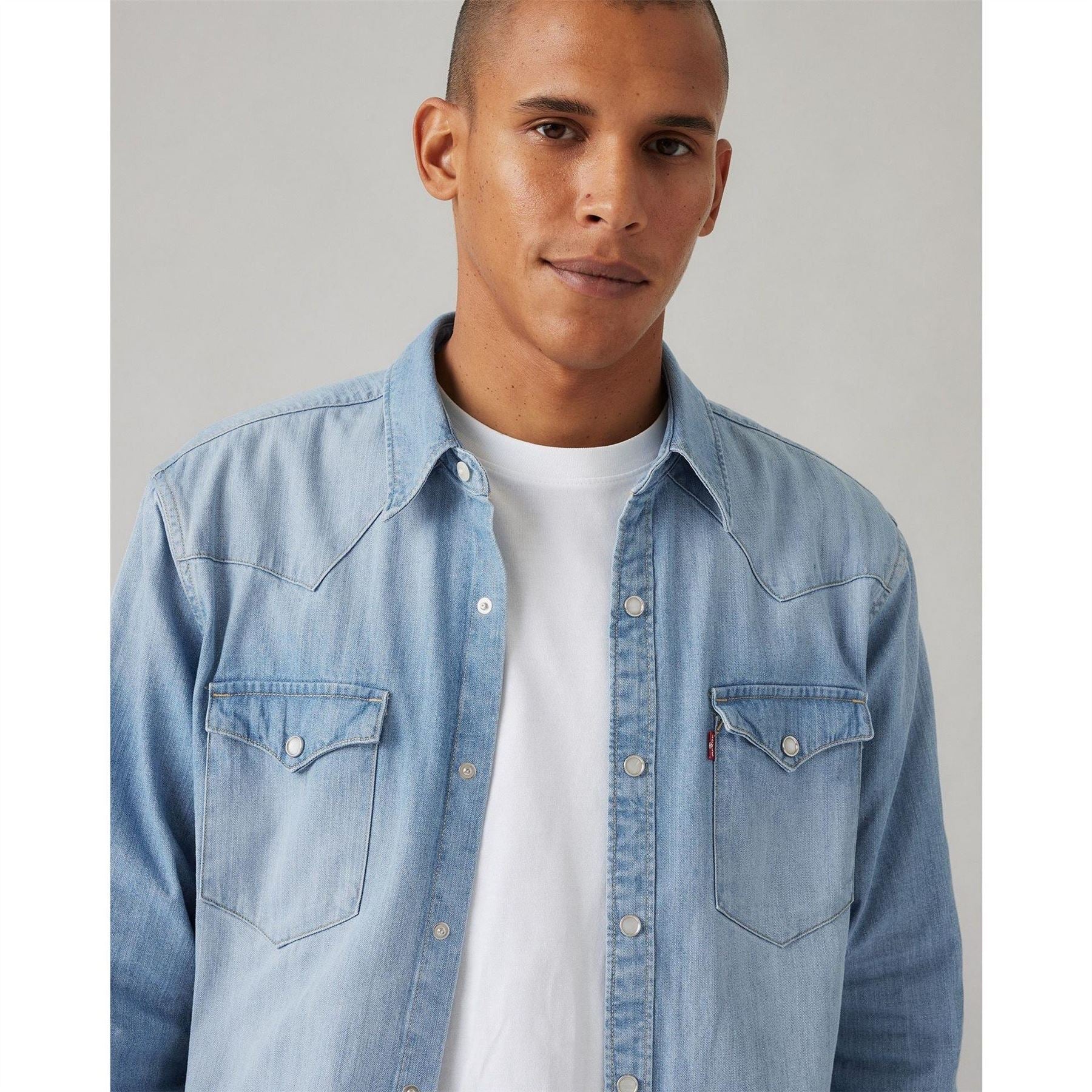 Levis Barstow Western Standard Esta Long Sleeve Denim Shirt