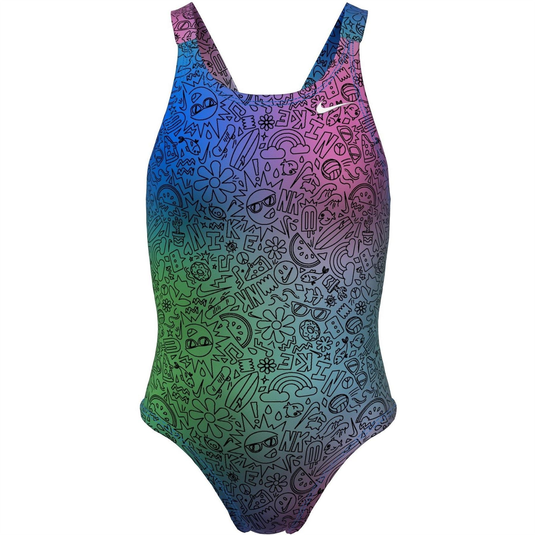 Nike Multi Print Hydrastrong Swimsuit Junior