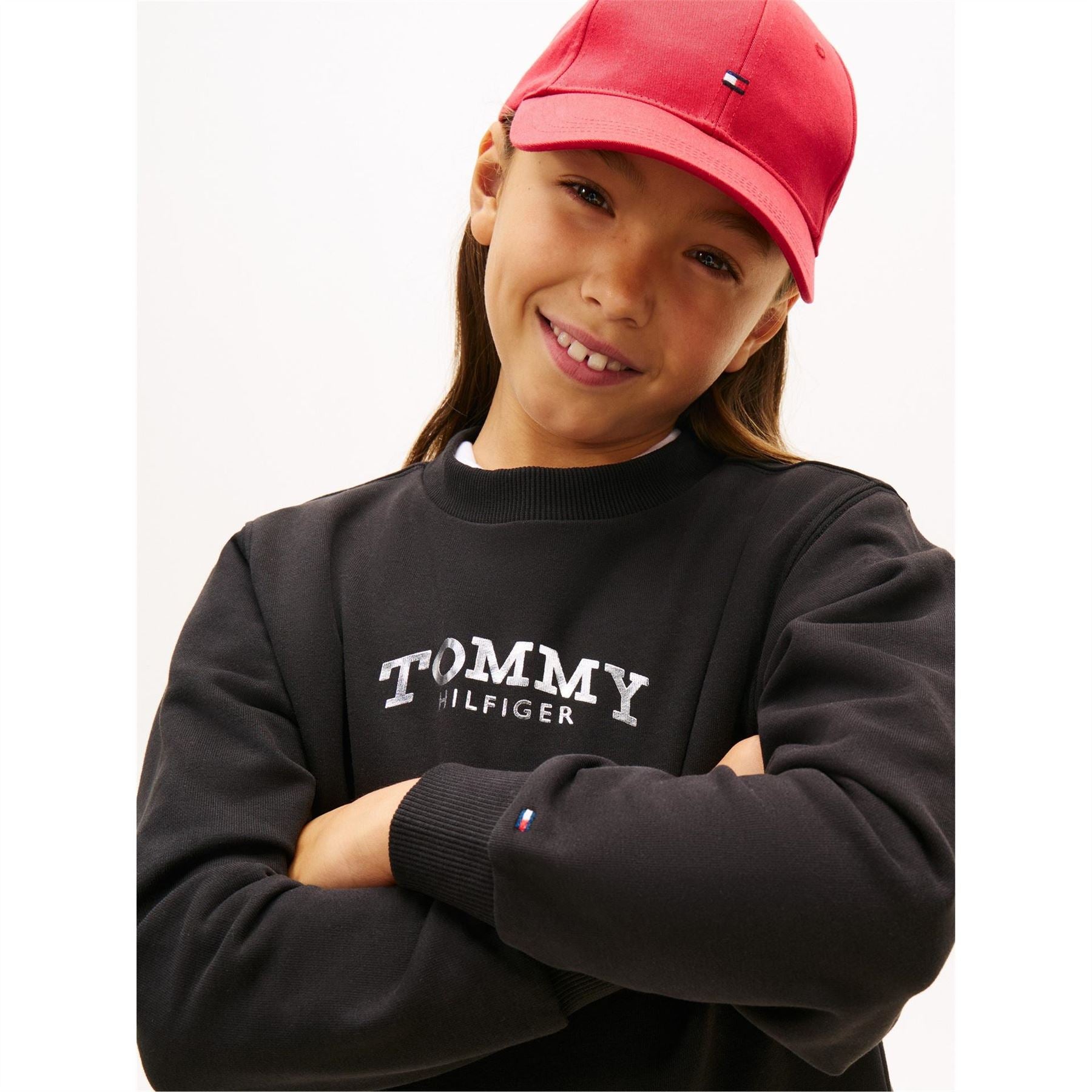 Tommy Hilfiger Lettering Crew Neck Long Sleeve Sweatshirt Legging Coord Set