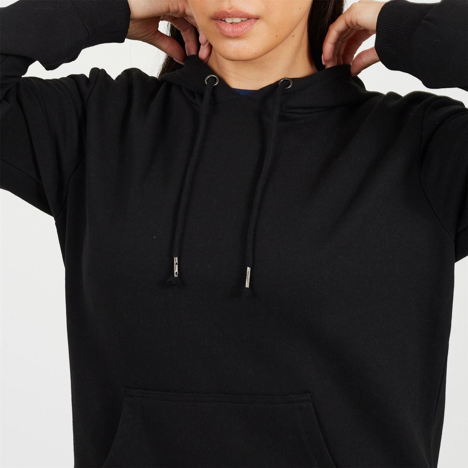 Brave Soul Hooded Neck Long Sleeve Kangaroo Pocket Sweatshirt