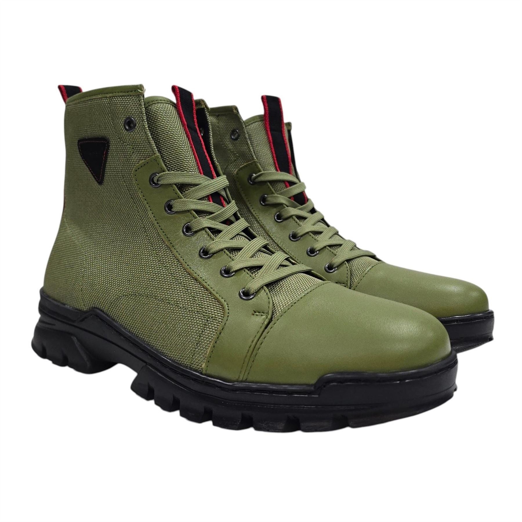 Firetrap Lucas Leather Ankle Lace Up Hiker Rugged Boots