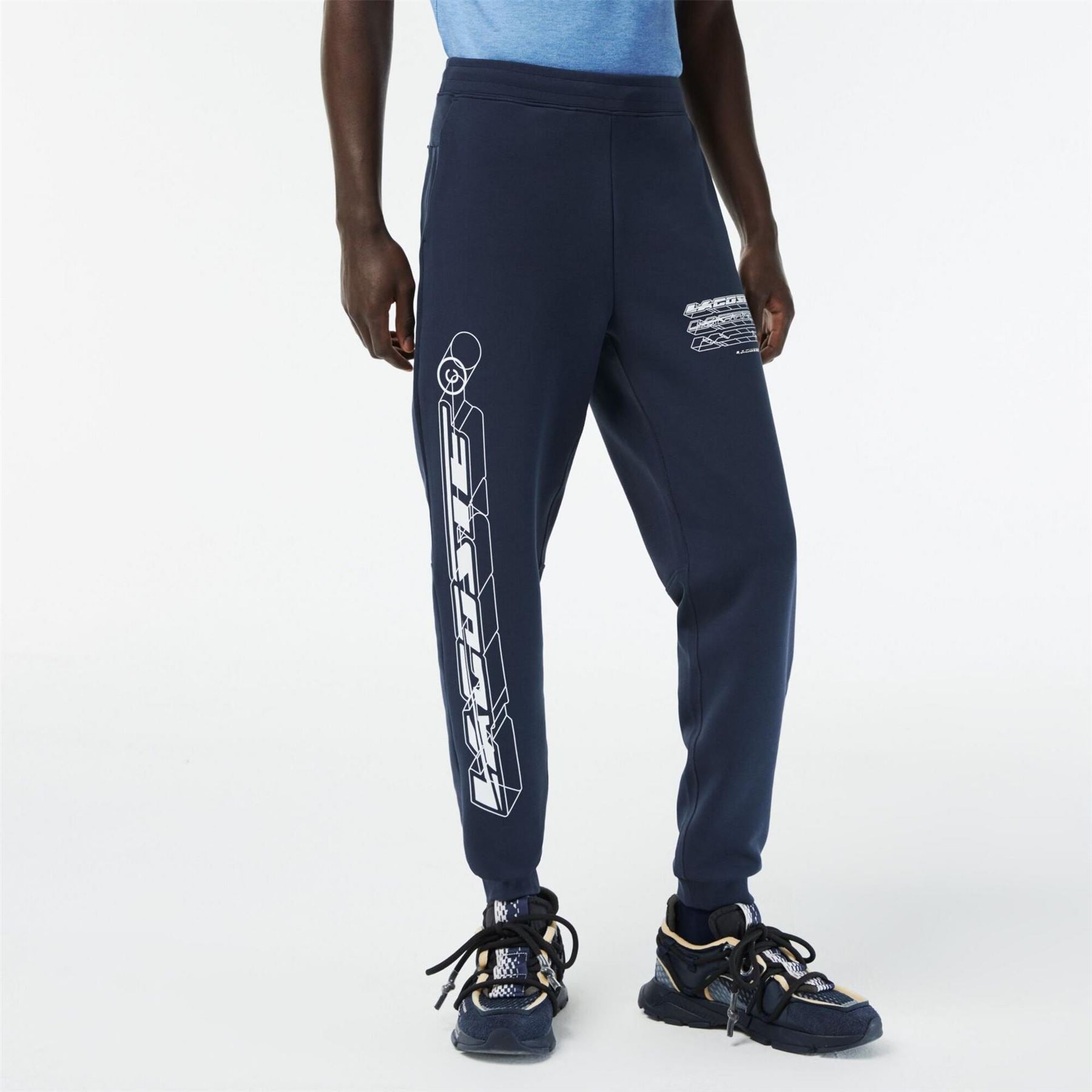 Lacoste Slim Cut Graphic Print Track Pants