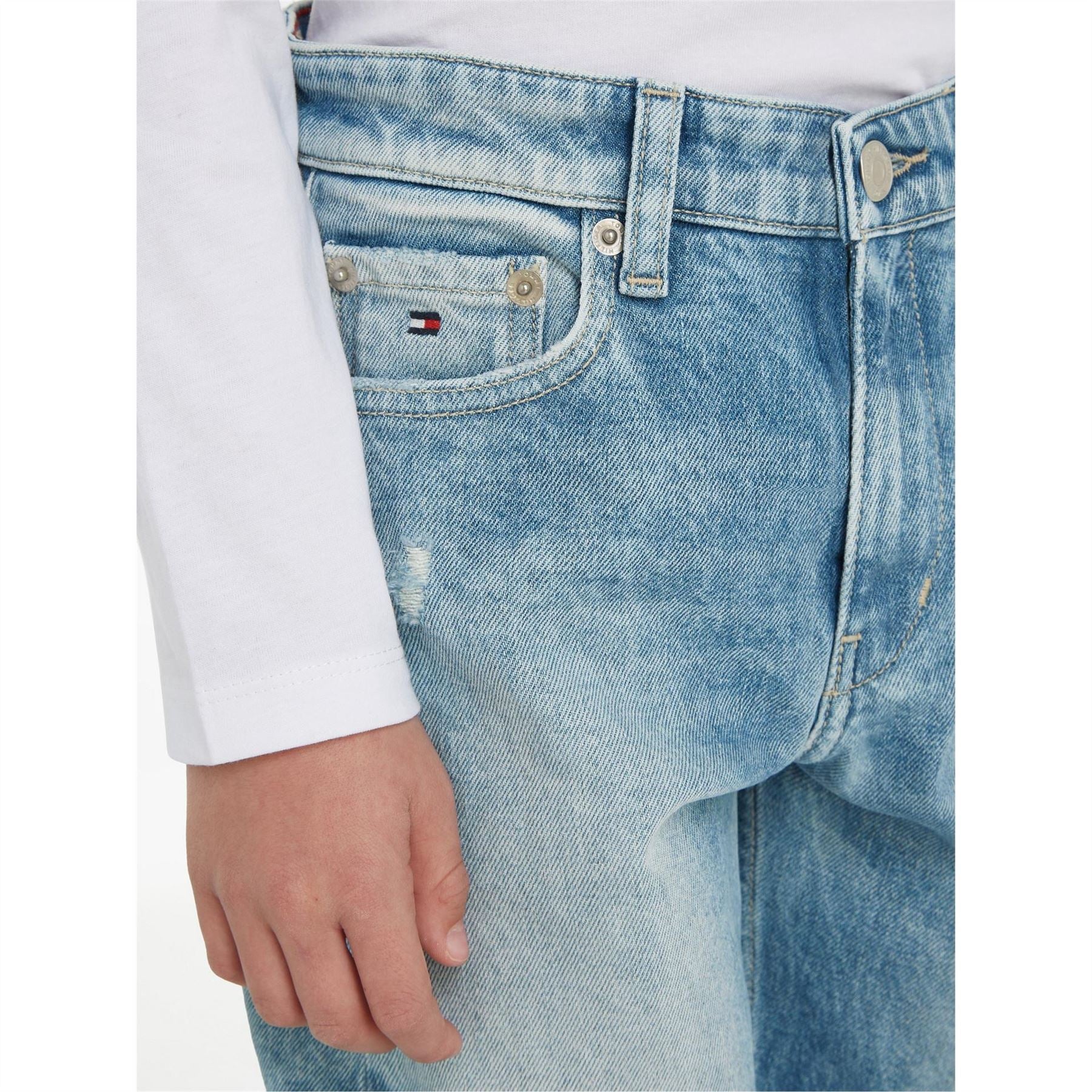 Tommy Hilfiger Hemp Light Wash Jeans Juniors