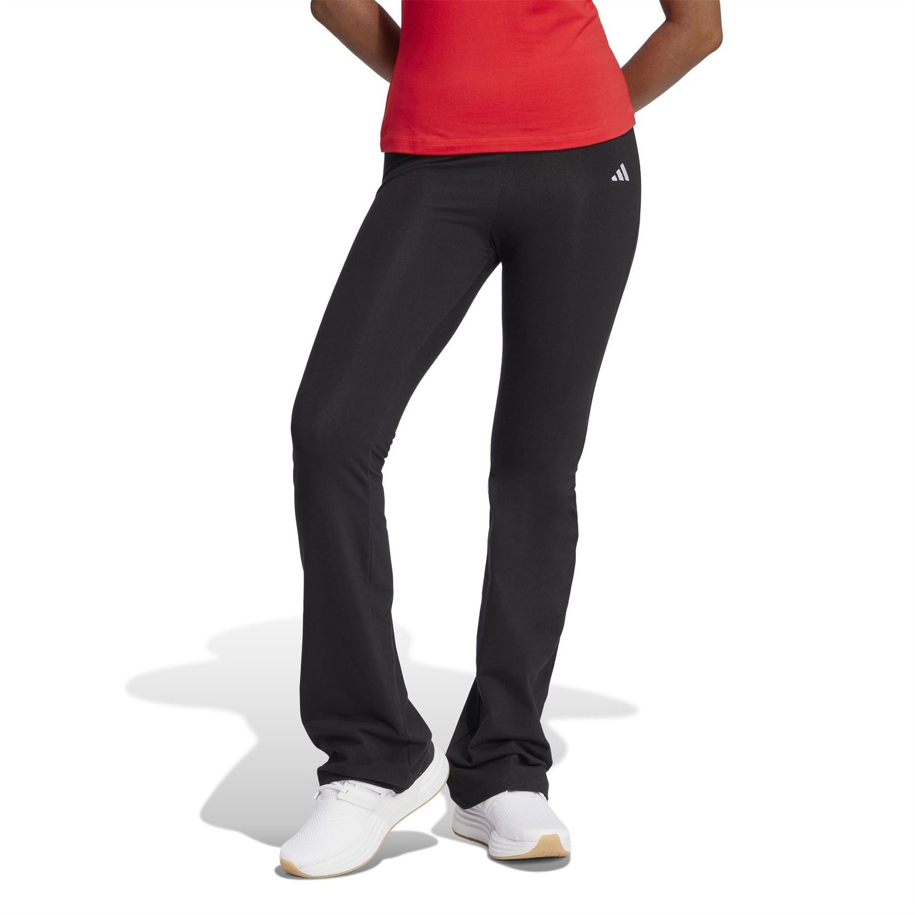 adidas Womens Small Logo Flared Leggings