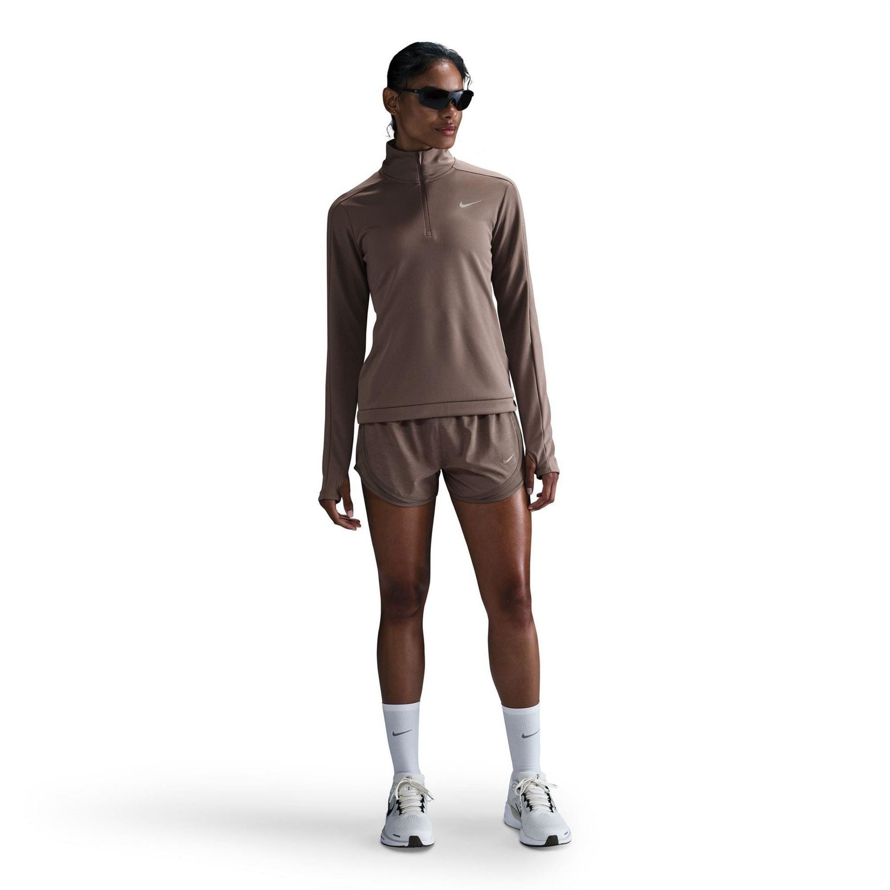 Nike Womens Pacer Long Sleeve 1 2 Zip Running Top