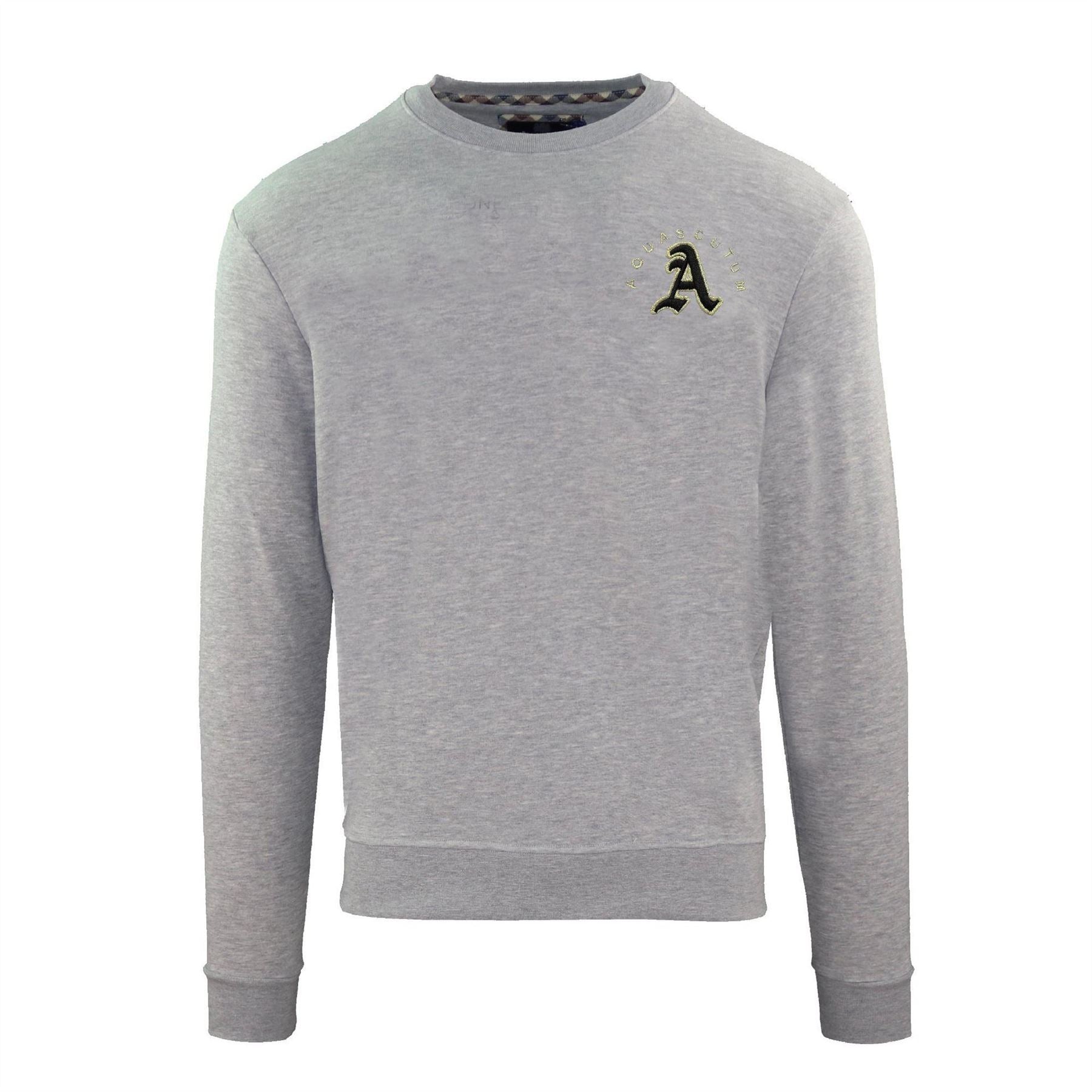 Aquascutum Embroidered Crew Neck Long Sleeve Sweatshirt
