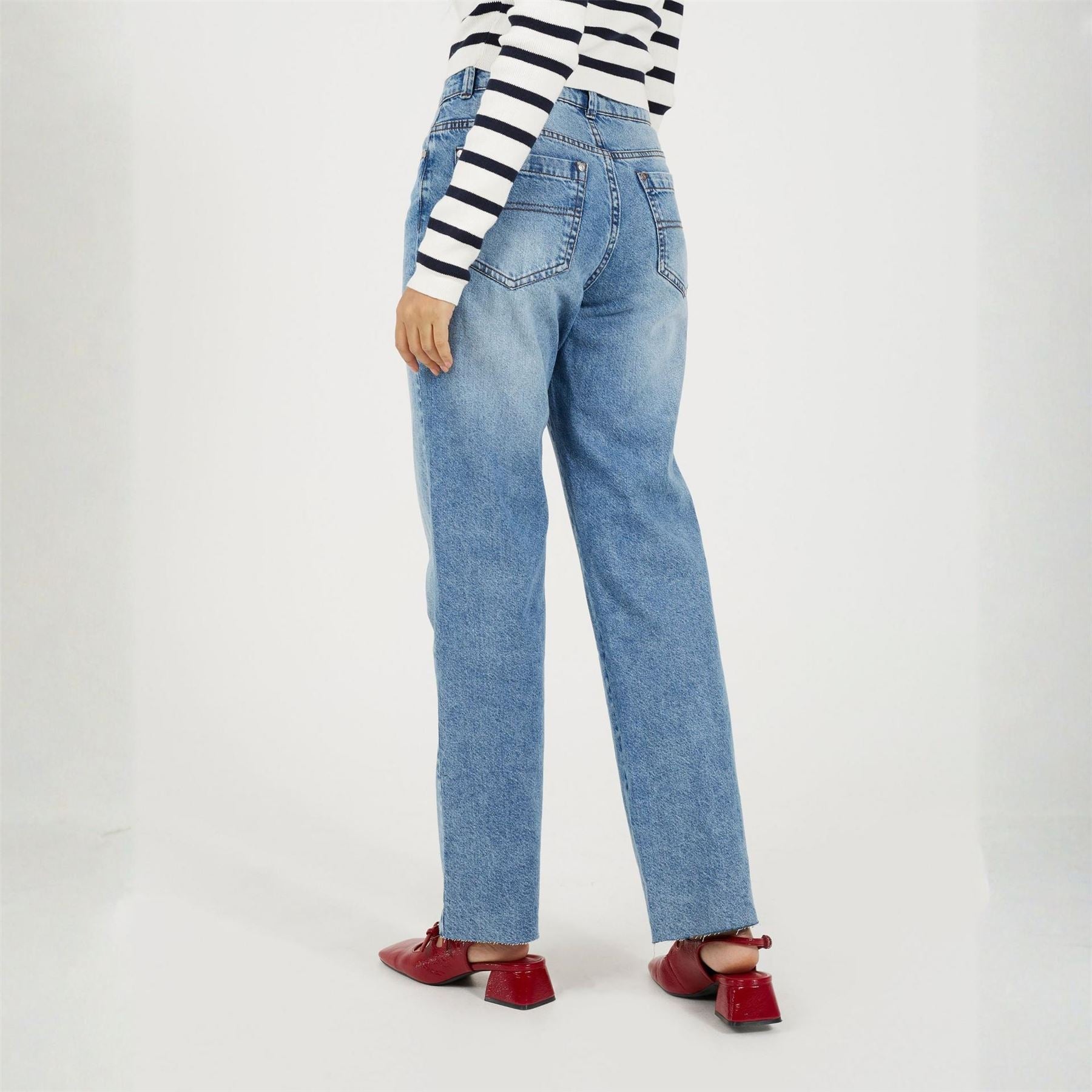 Brave Soul Womens Straight Leg Denim Jeans