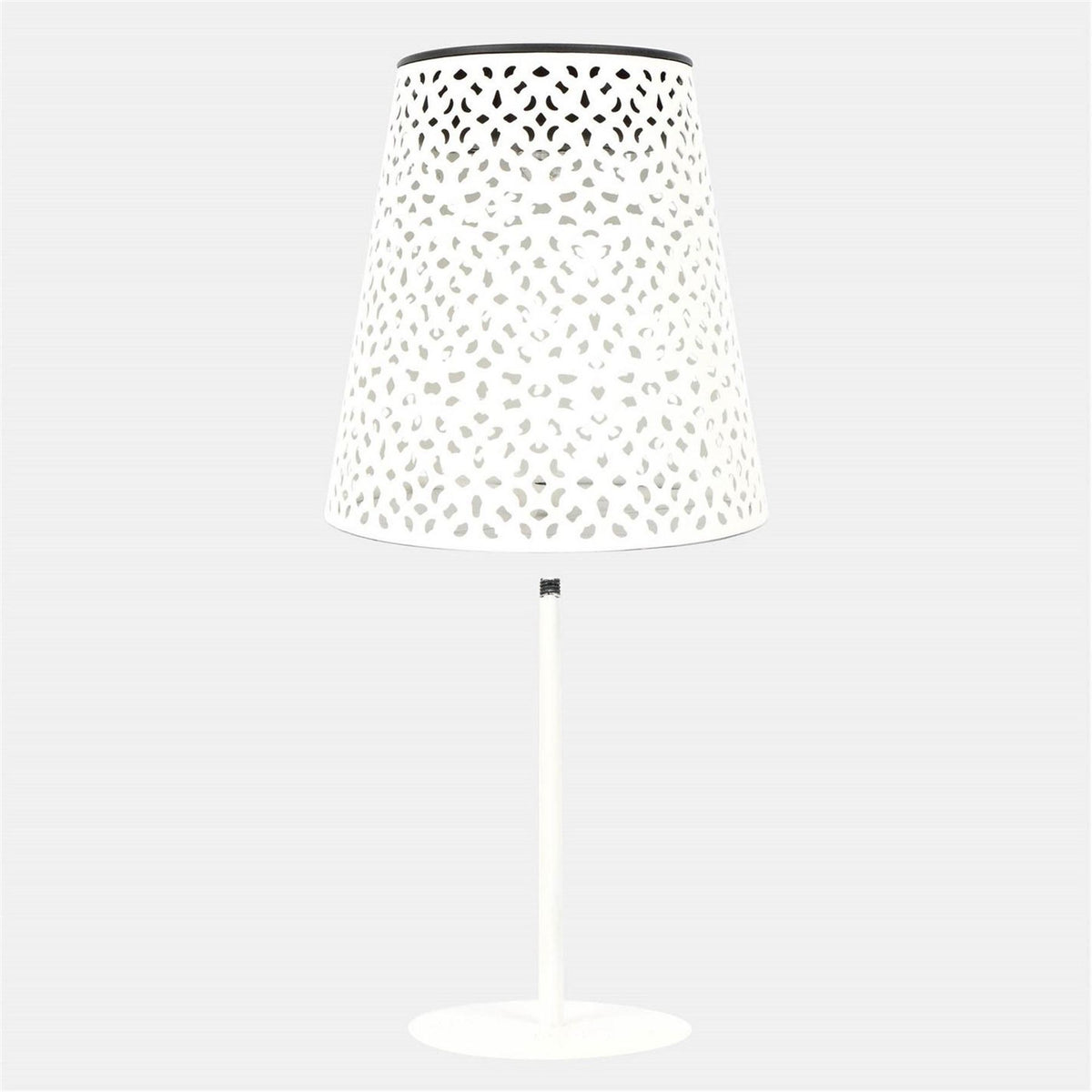 Streetwize Table Lamp   White Patterned Design