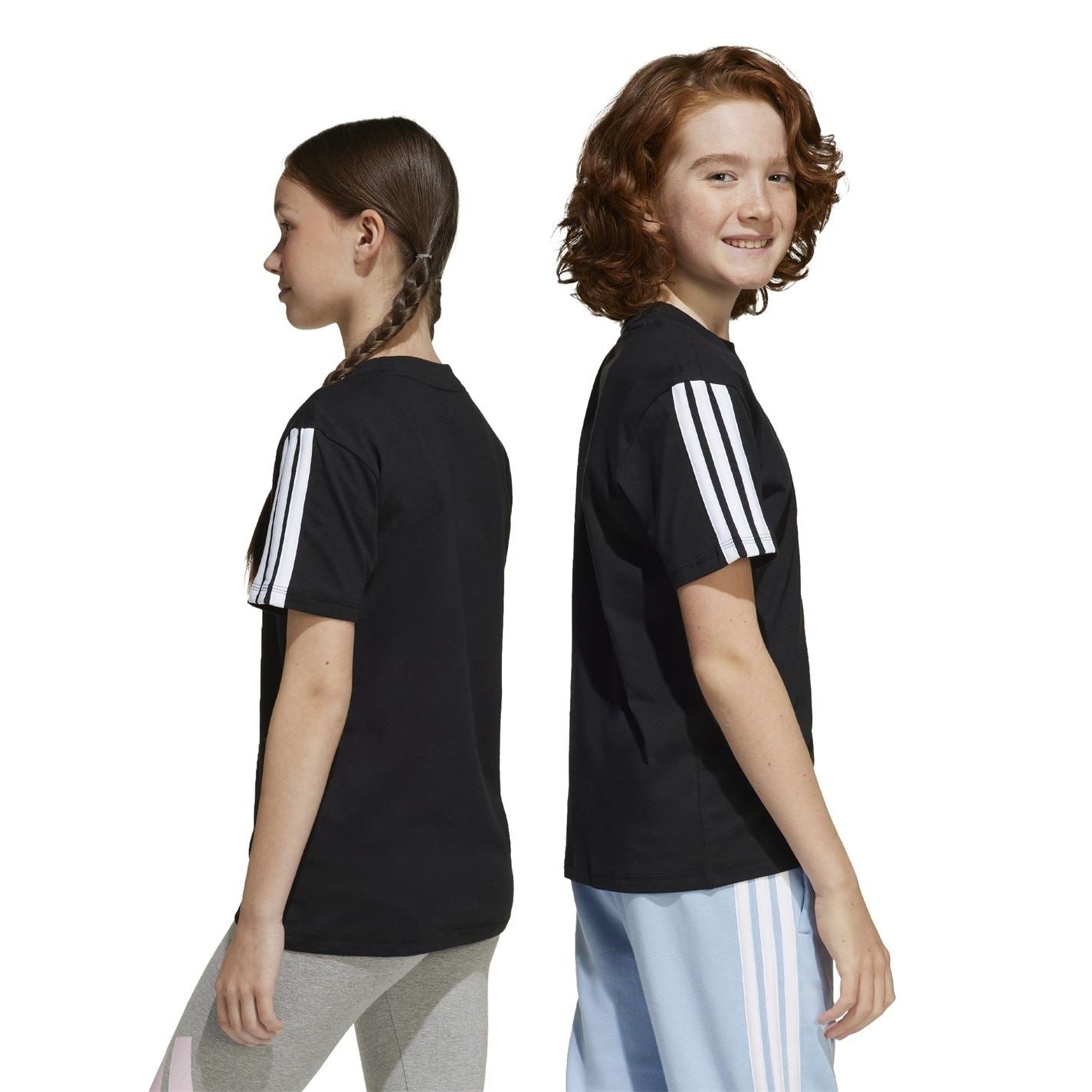 adidas 3 Stripe Essentials T-Shirt Junior