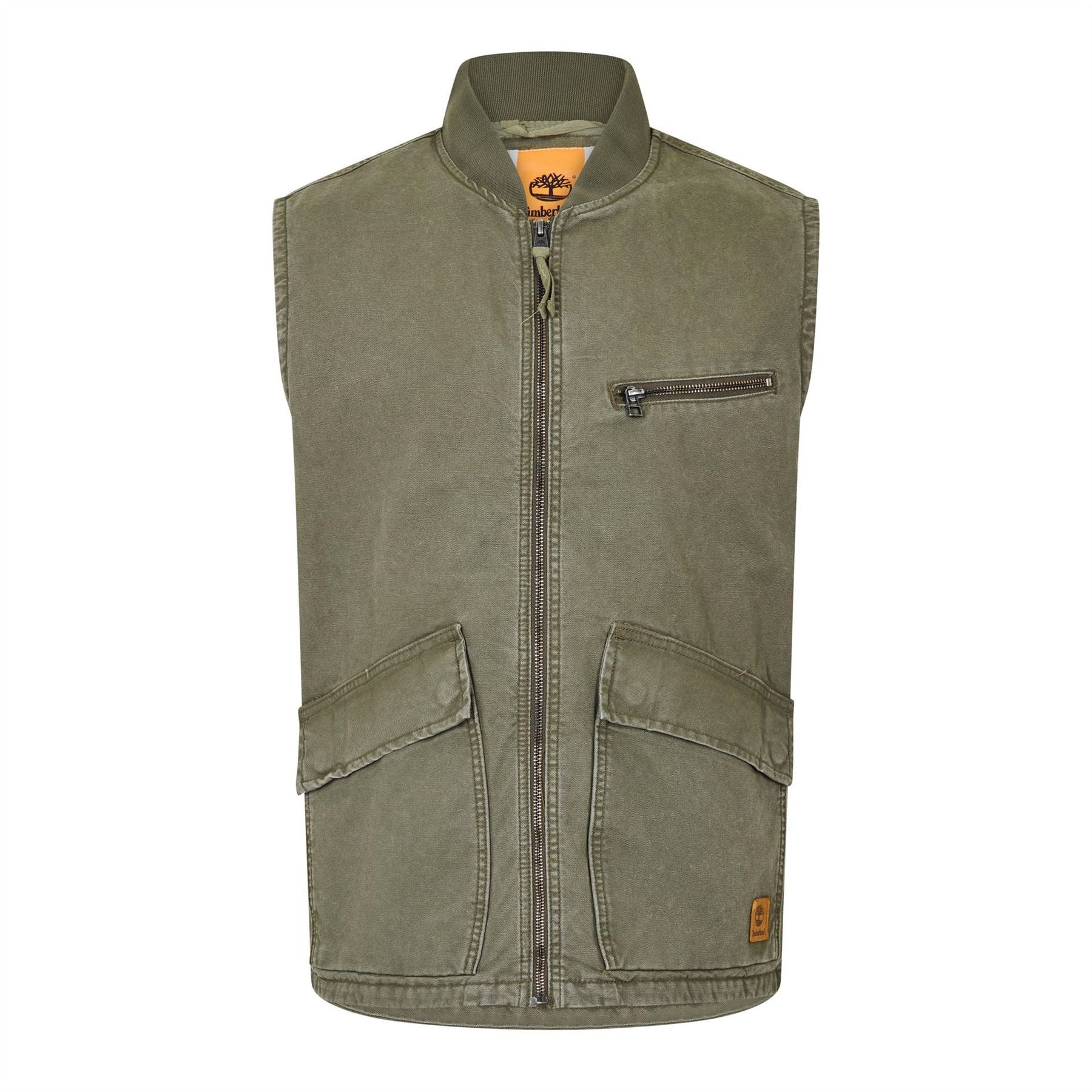 Timberland Wash Patterned Band Collar Gilet