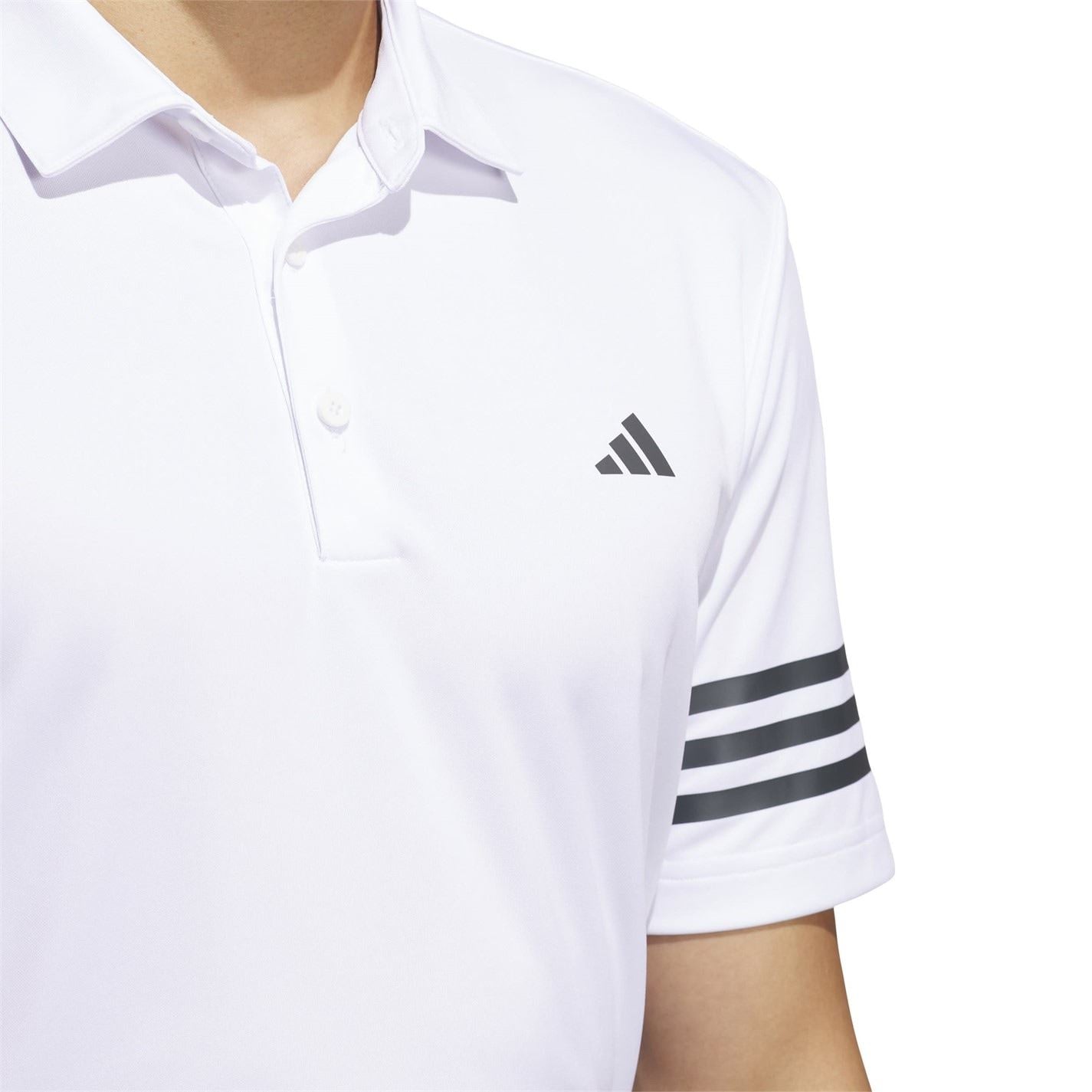 adidas Mens 3 Stripe Polo Shirt