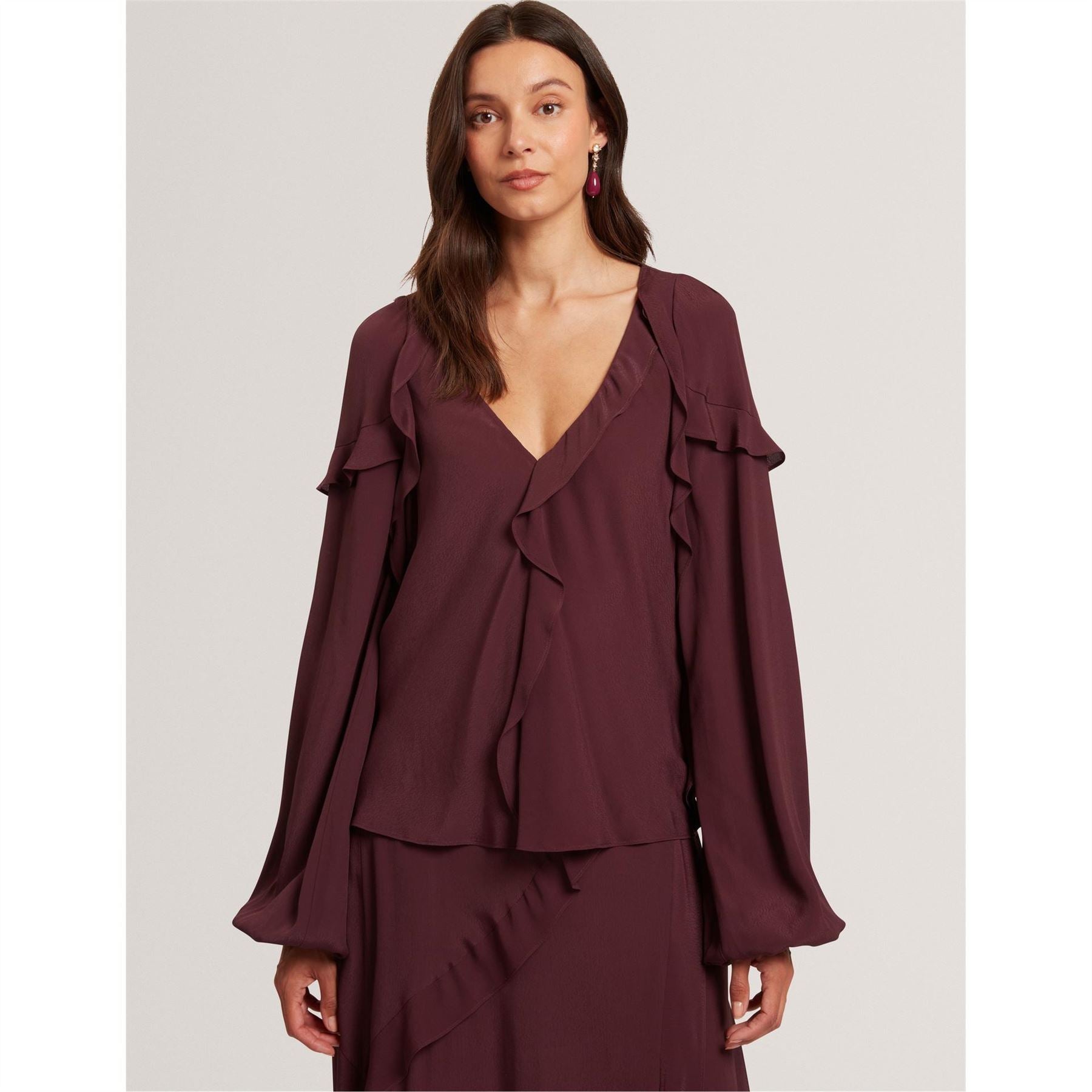 Ted Baker Long Sleeve Frill Blouse