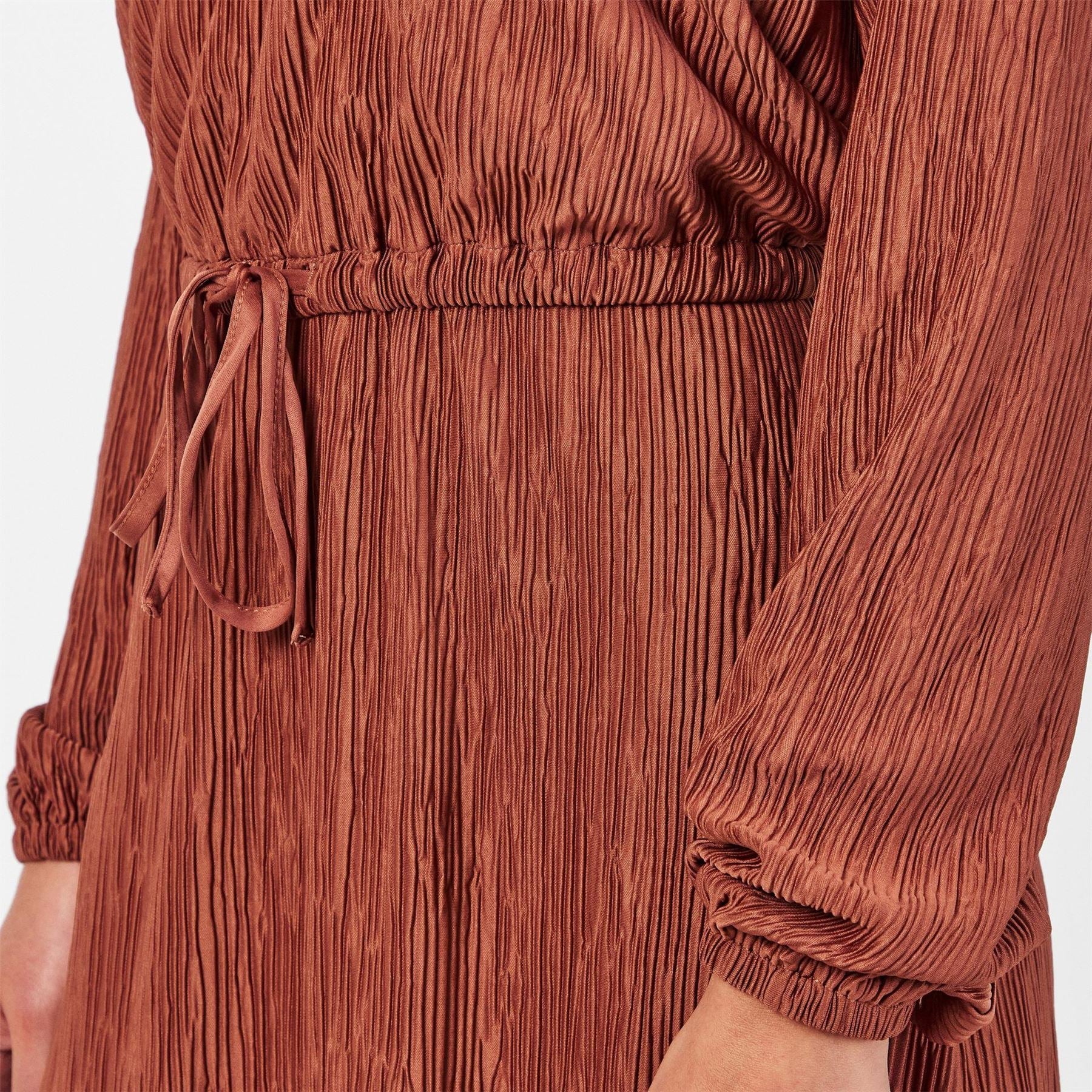 French Connection Tessa V-Neck Midi Jersey Dress