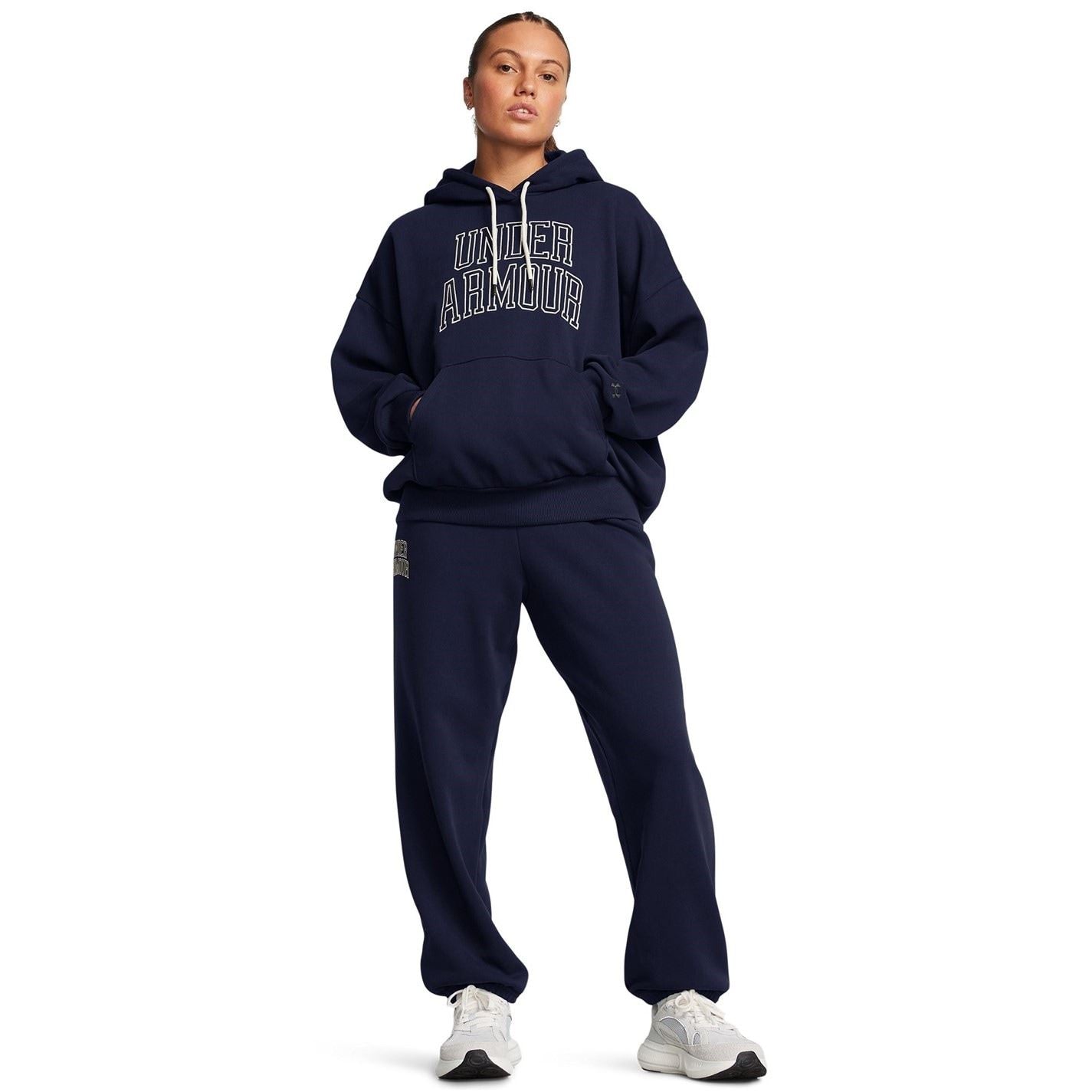 Under Armour Icon Hooded Neck Drop Shoulder Oversize Fit Top