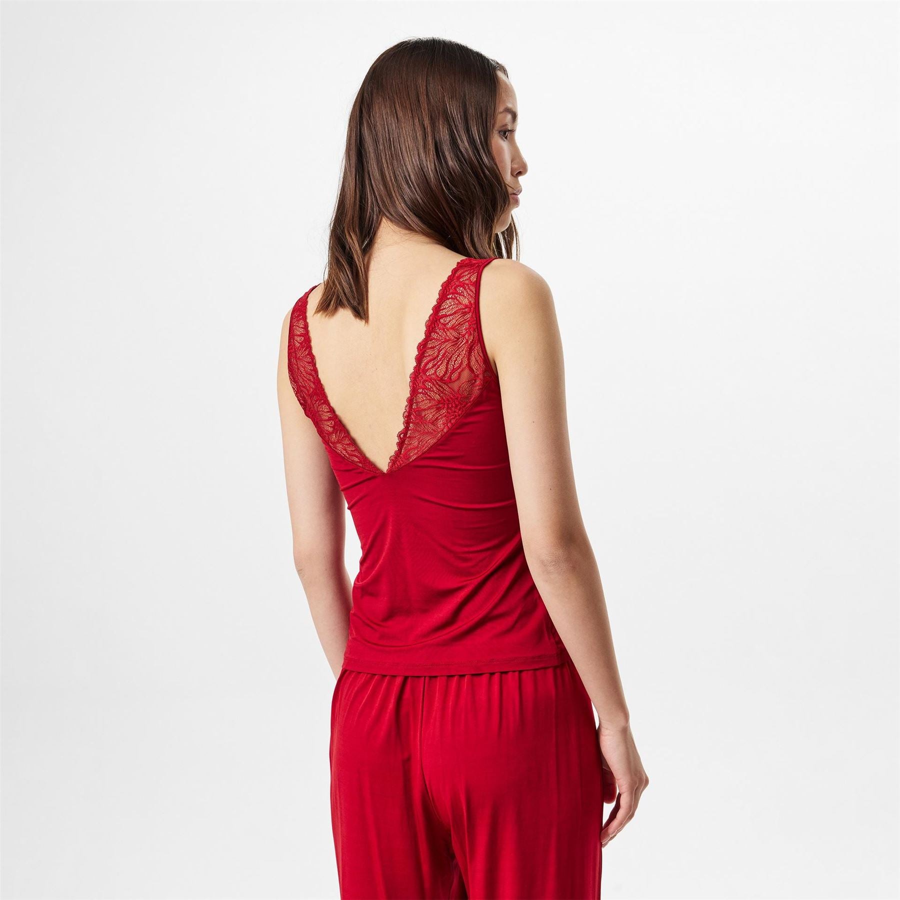 Boss Lace Trim Jersey Vest Cami Top