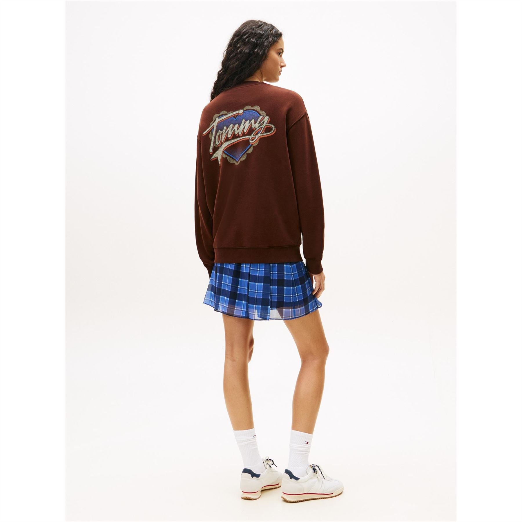 Tommy Jeans Heart Graphic Crew Neck Long Sleeve Sweatshirt