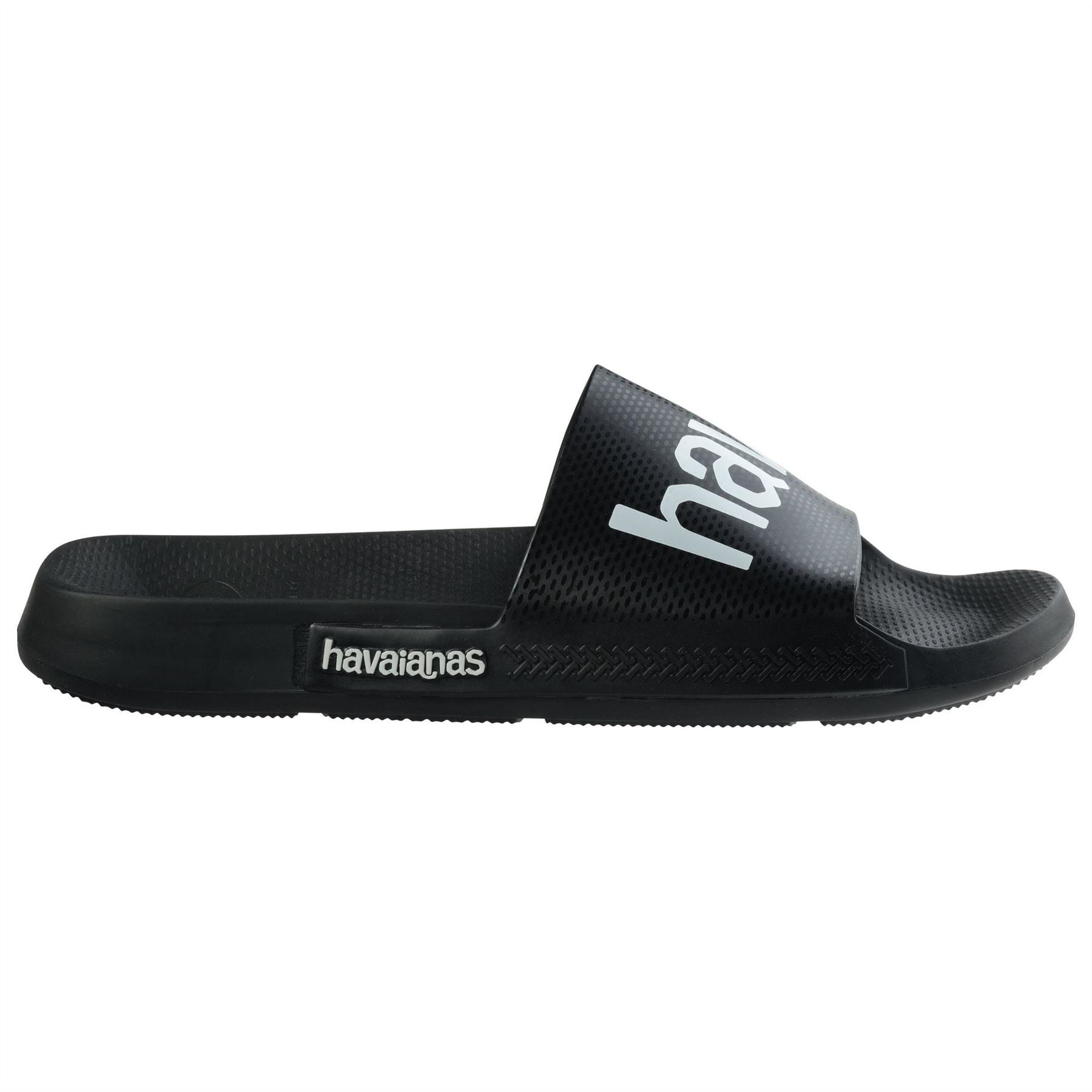 Havaianas Womens Hav. Slide Classic Logomania Black Flip Flops