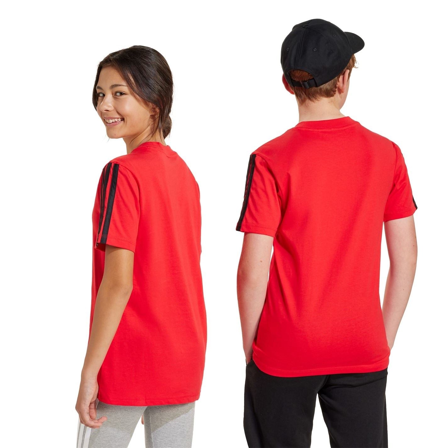 adidas 3 Stripe Essentials T-Shirt Junior