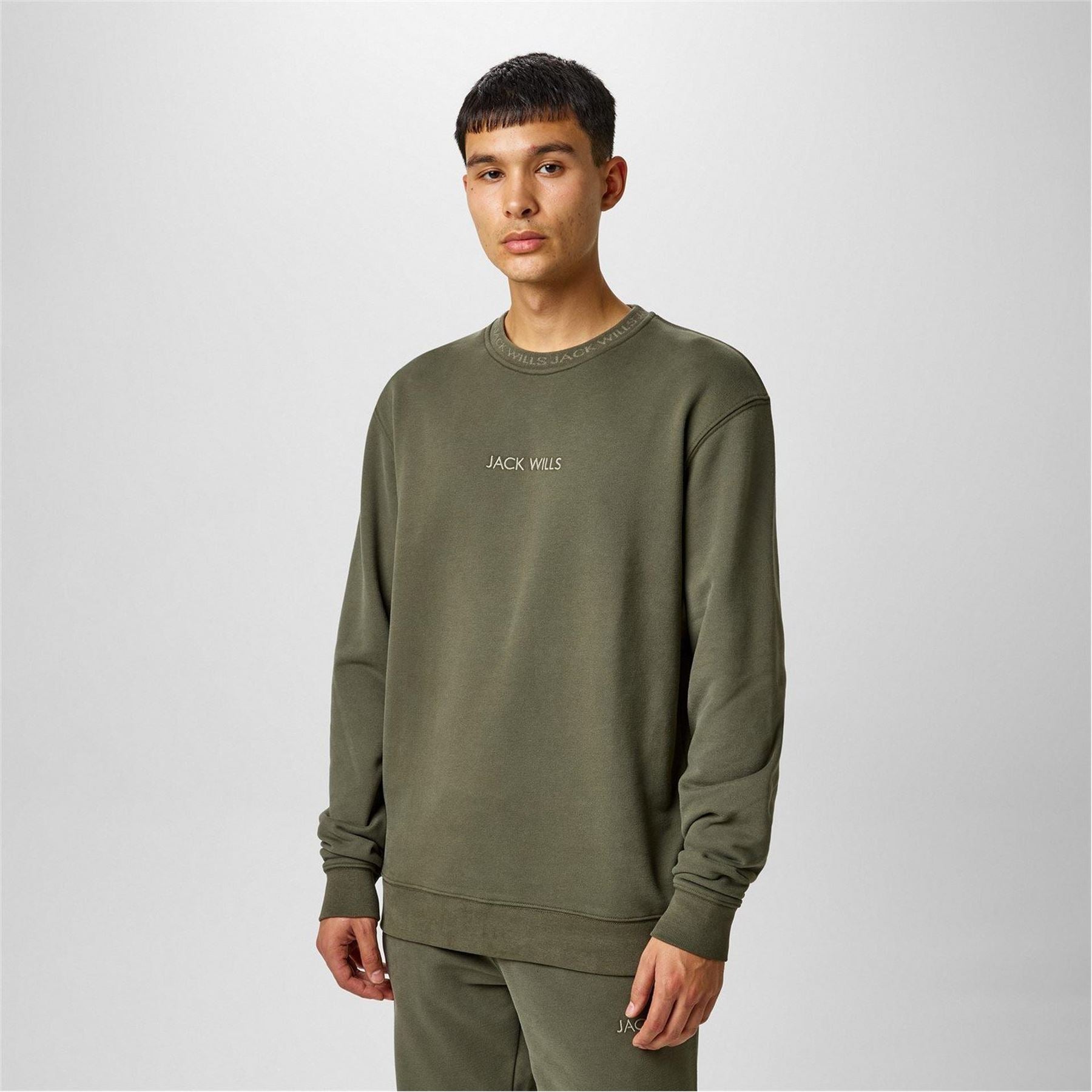 Jack Wills Mens Jacquard Crew Sweatshirt