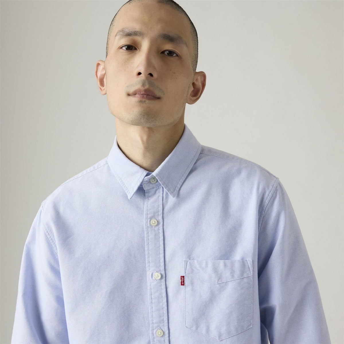 Levis Regular Fit Collared Neck Long Sleeve Shirt with Chest Pocket