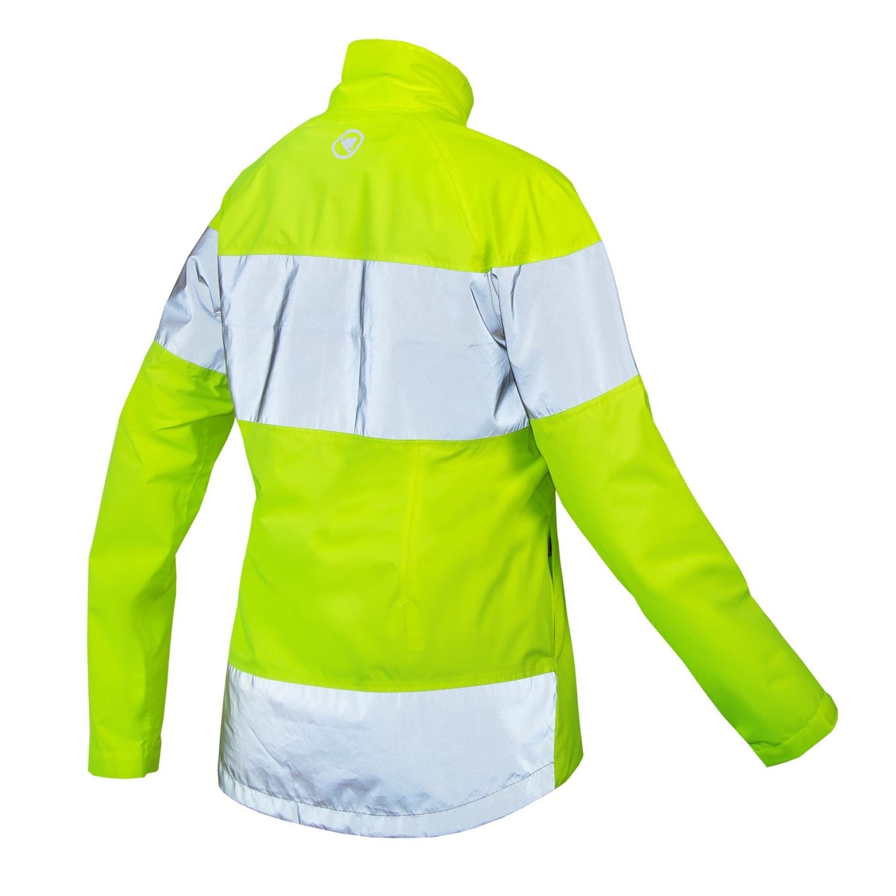 Endura Color Block Patterned Funnel Neck Rain Jacket