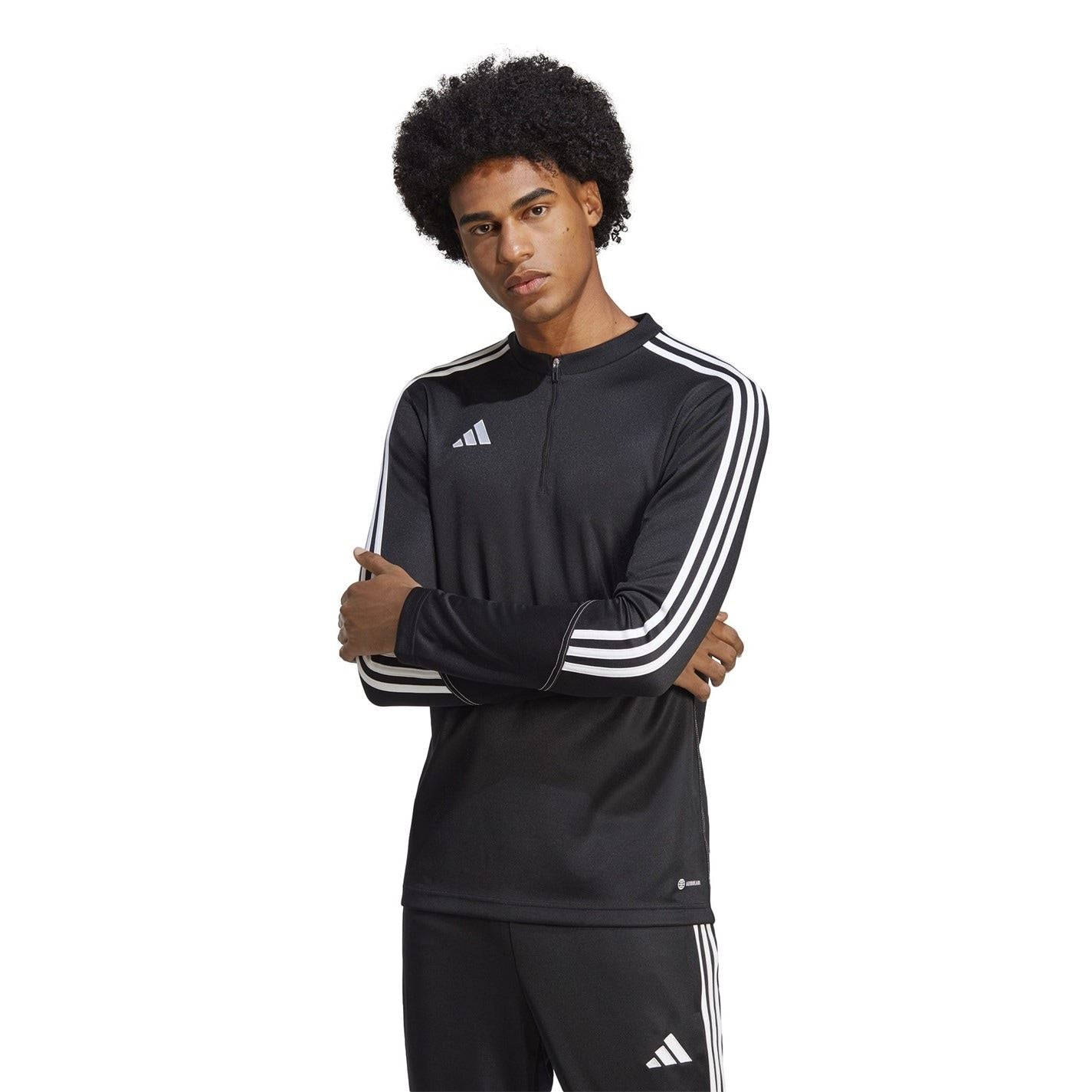 adidas Tiro23 Zip Neck Athletic Sweatshirt
