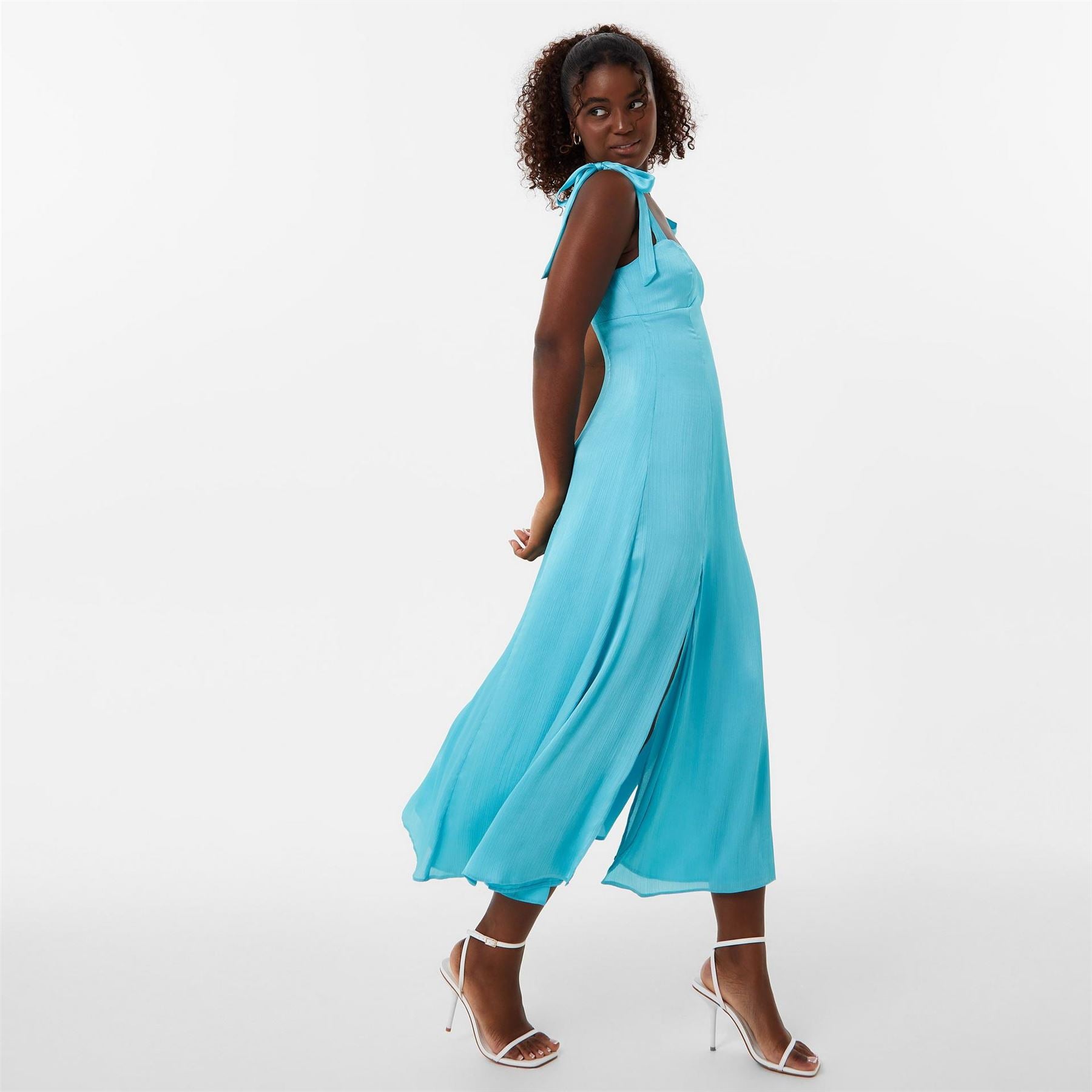 Jack Wills Shoulder Tie Midi Dress