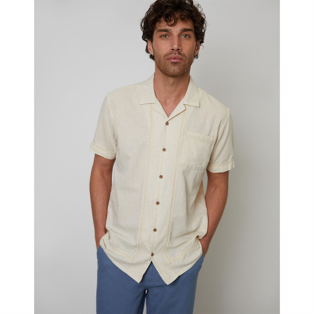Threadbare Worden Short Sleeve Bowling Shirt